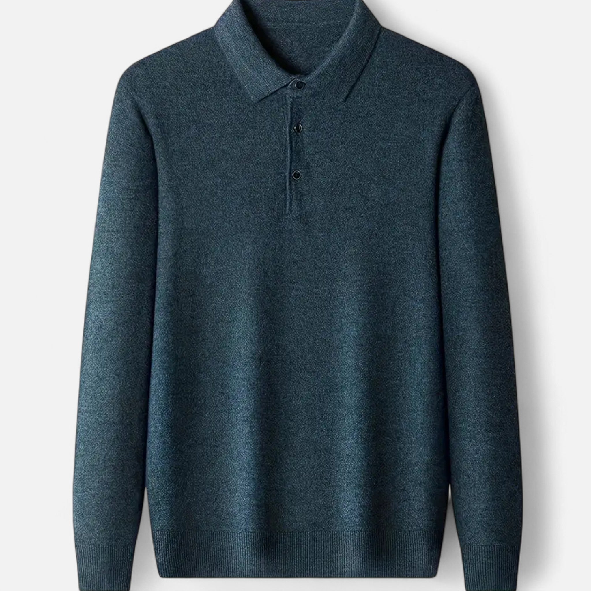 Eldemont | Men’s Long Sleeve Polo Sweater – Refined Comfort, Timeless Appeal