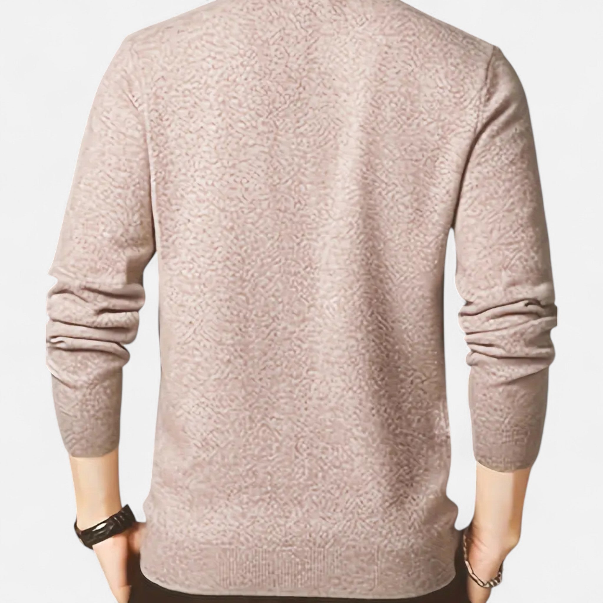Asher Vale | Men’s Long Sleeve Polo Sweater – Refined Comfort, Timeless Appeal