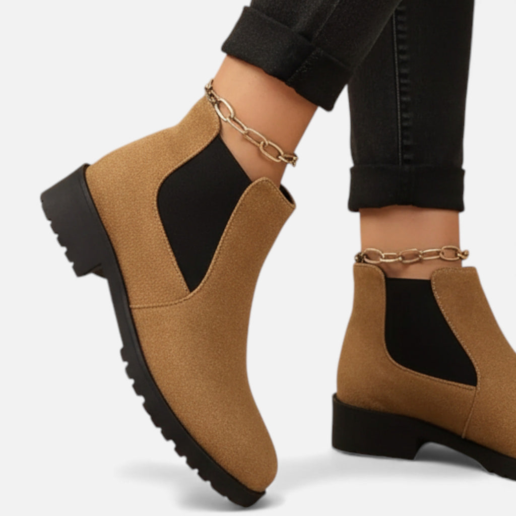 Eldemont | Women’s Elegant Elastic Strap Ankle Boots