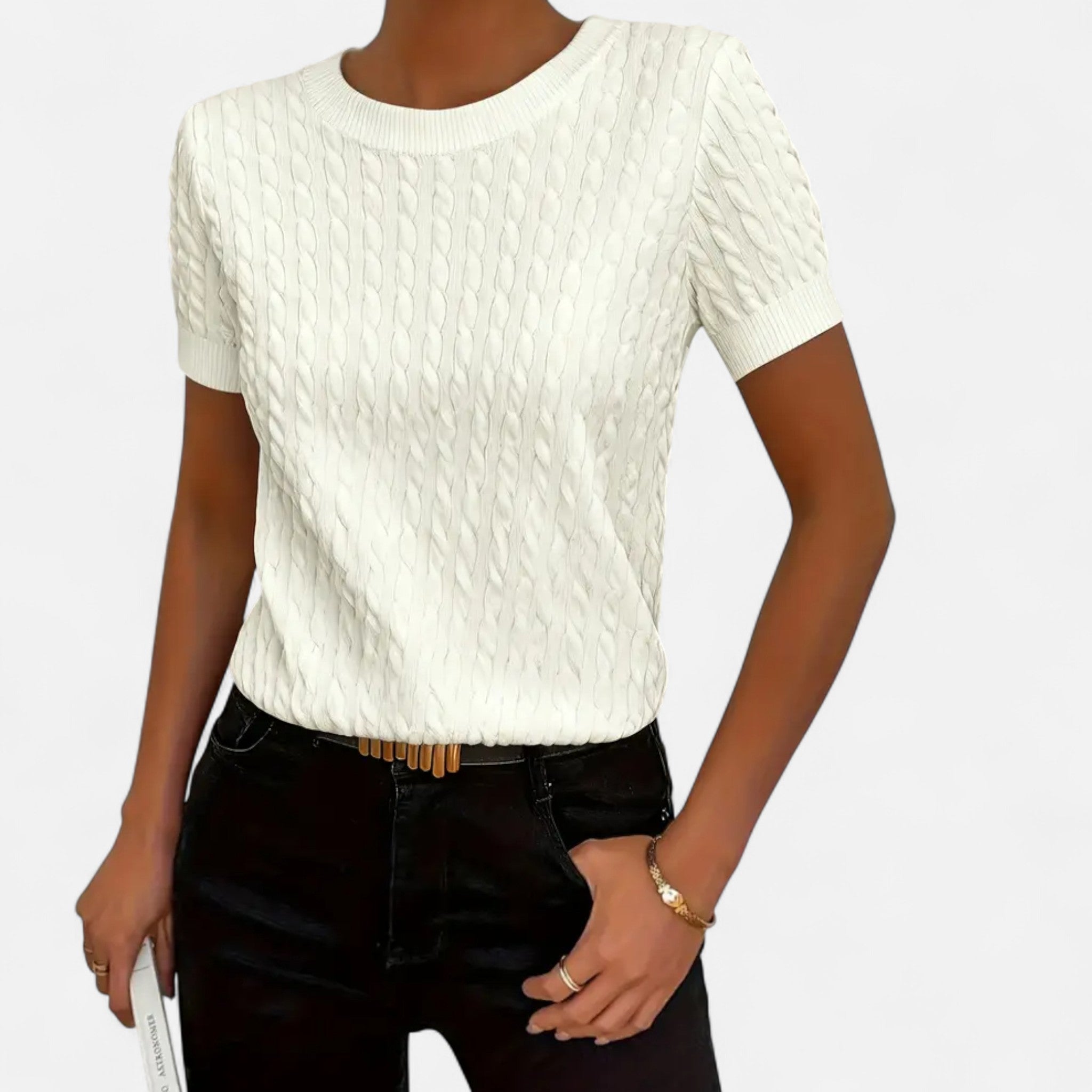 Eldemont | Women’s Ribbed Short Sleeve Jumper