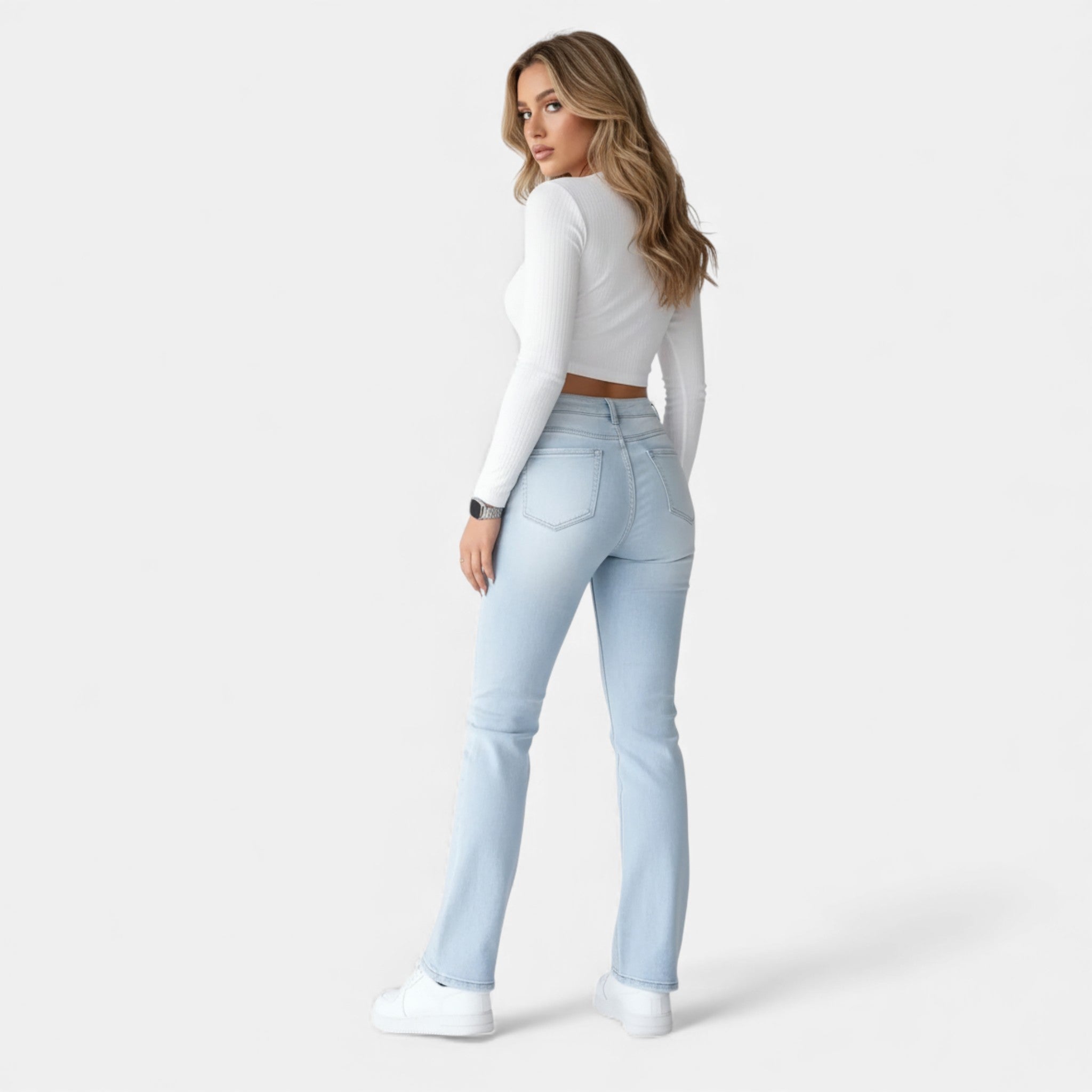 Eldemont | Women’s High-Waisted Tailored Stretch Jeans