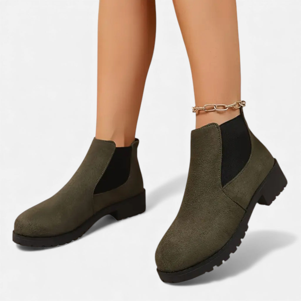 Eldemont | Women’s Elegant Elastic Strap Ankle Boots