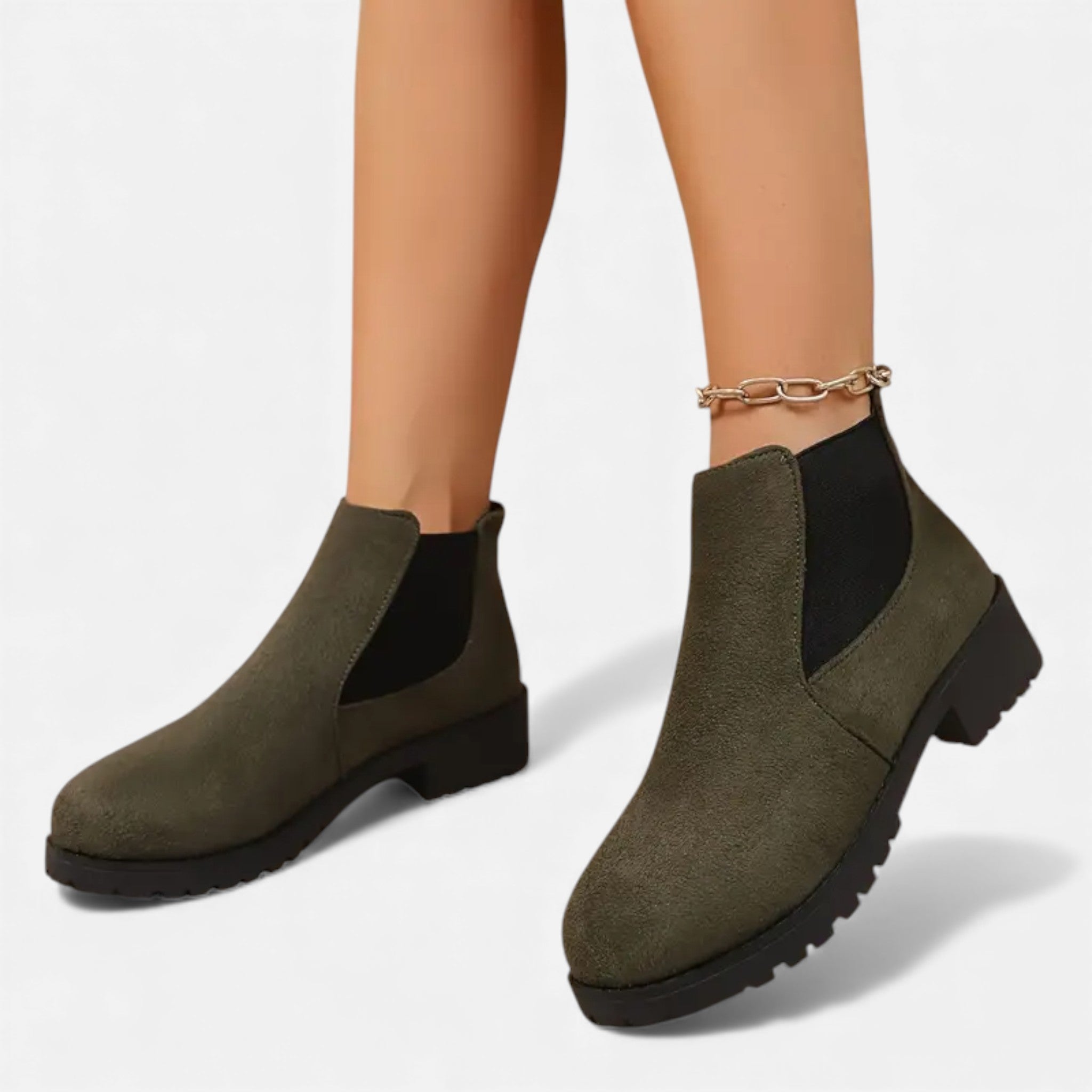 Eldemont | Women’s Elegant Elastic Strap Ankle Boots