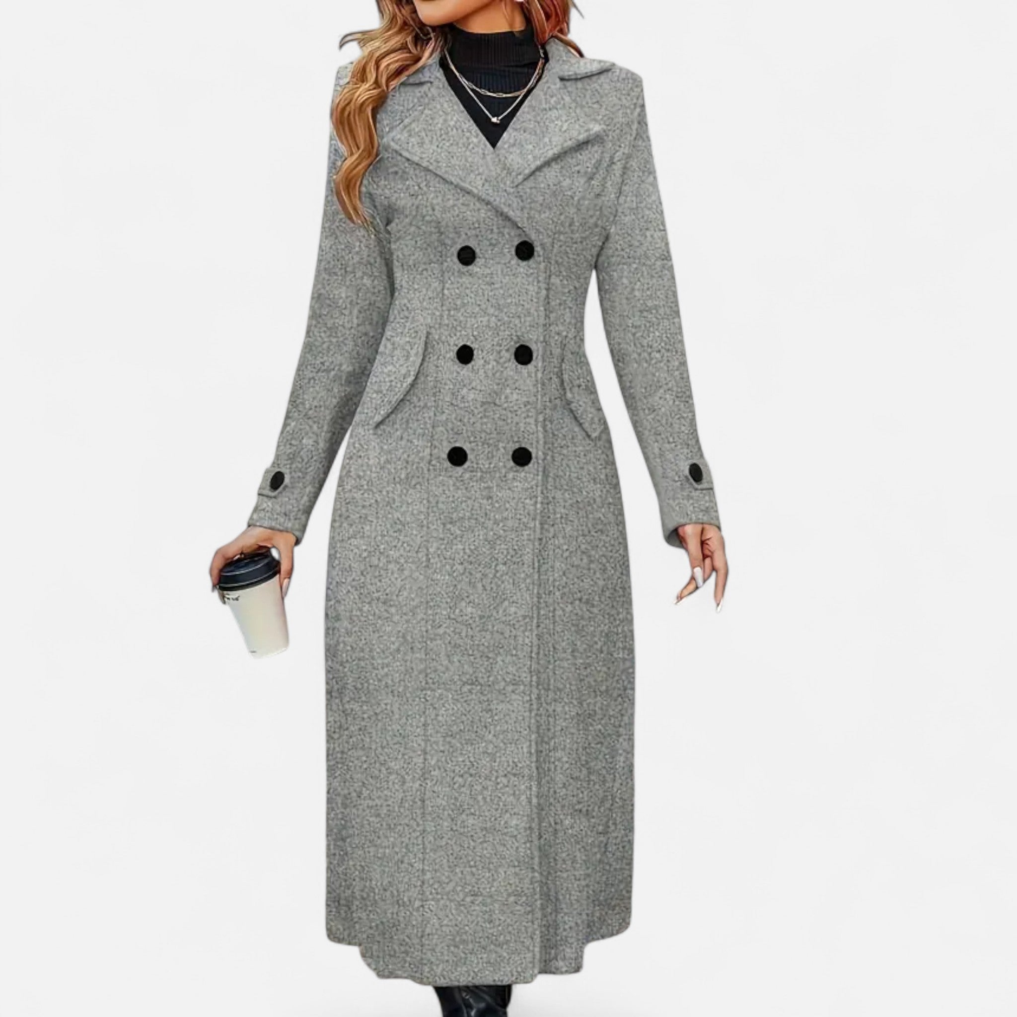 Eldemont | Women’s Refined Mid-Length Overcoat