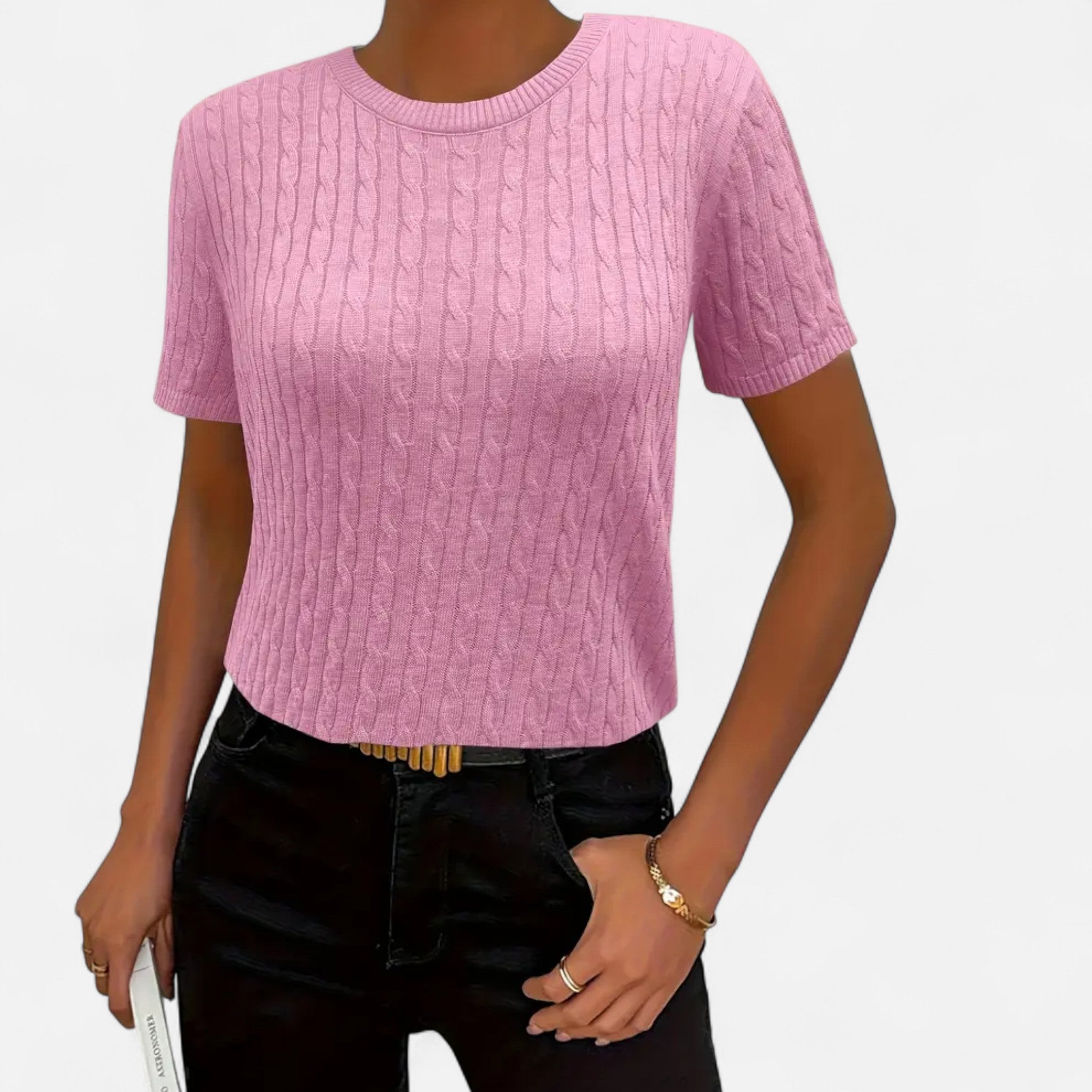 Eldemont | Women’s Ribbed Short Sleeve Jumper