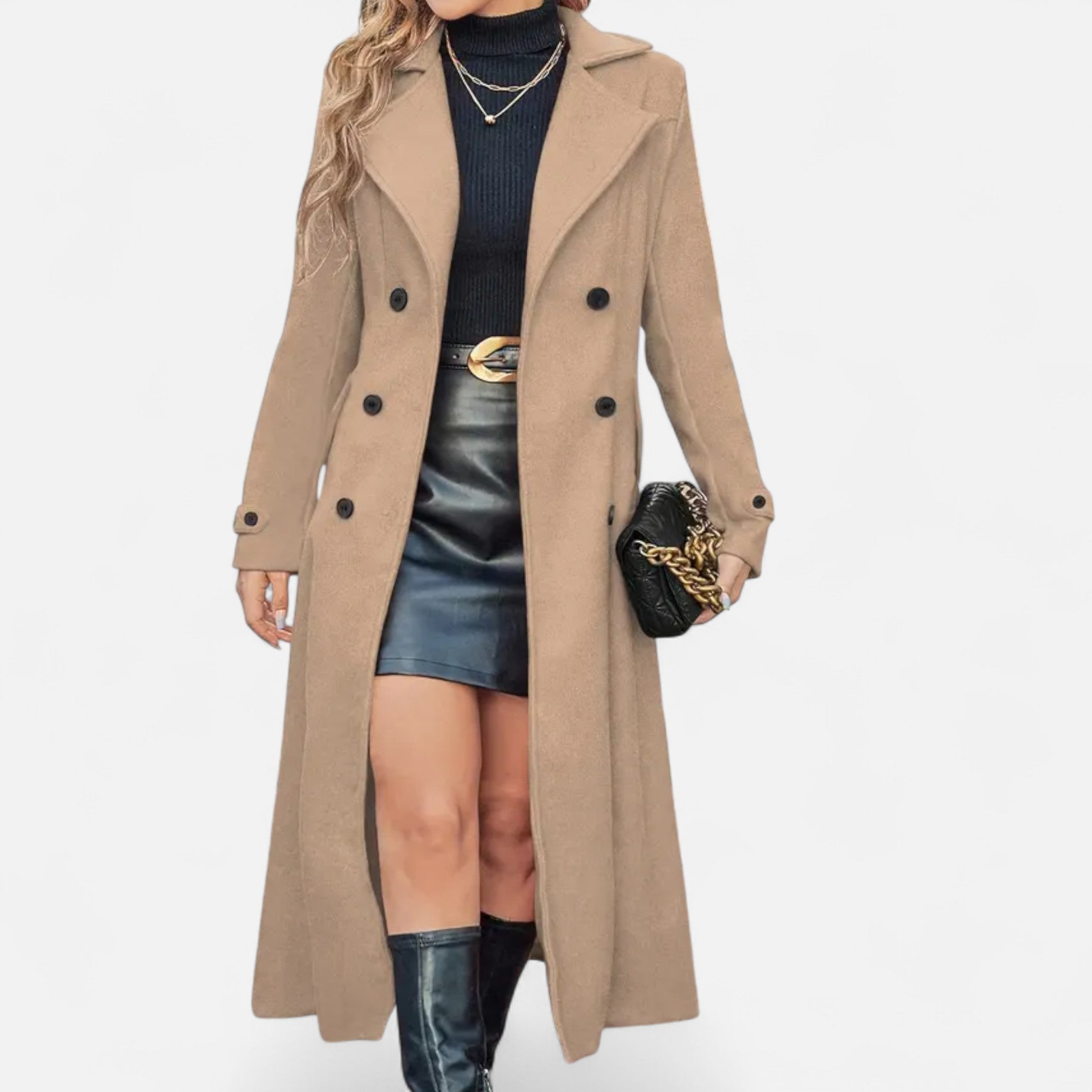 Eldemont | Women’s Refined Mid-Length Overcoat