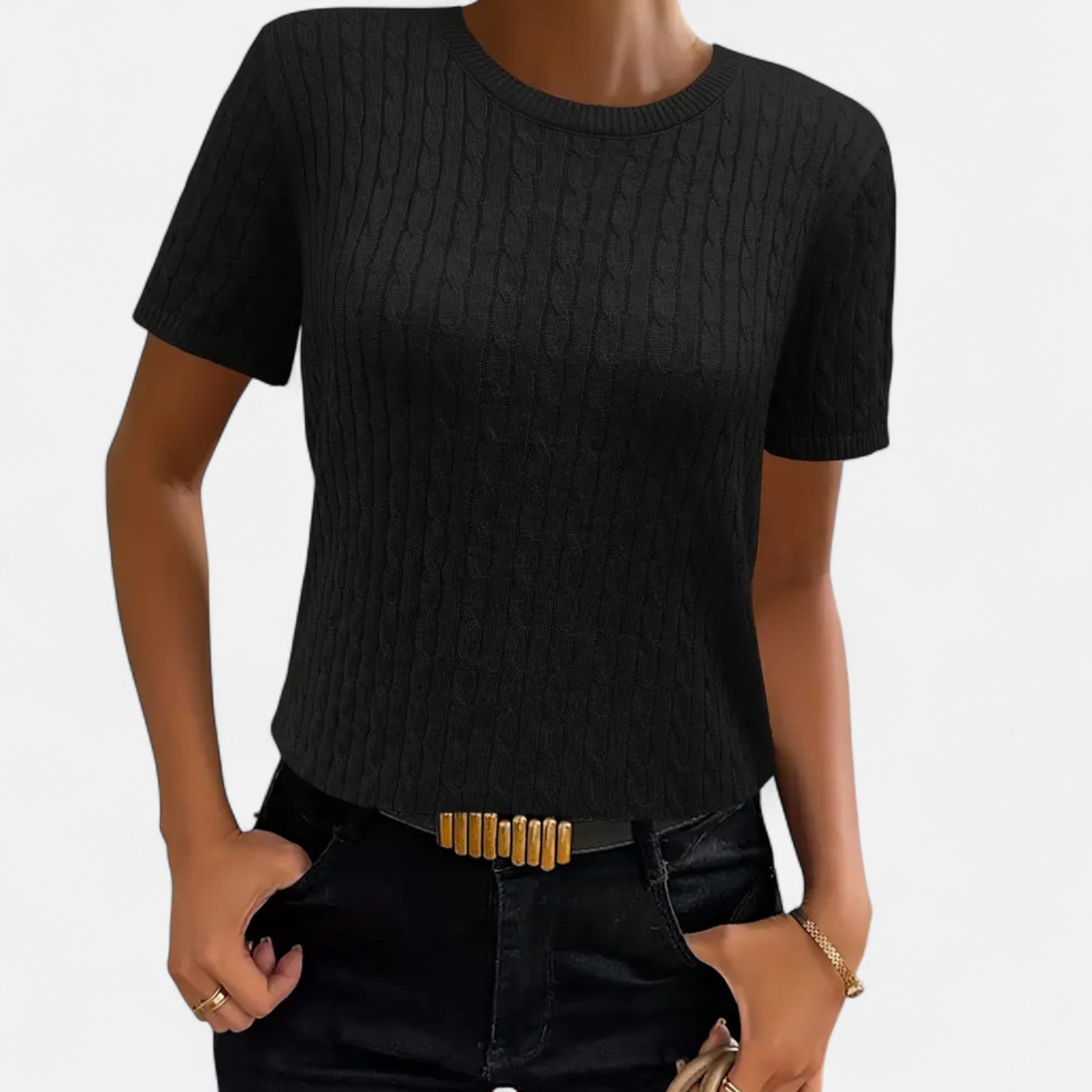 Eldemont | Women’s Ribbed Short Sleeve Jumper