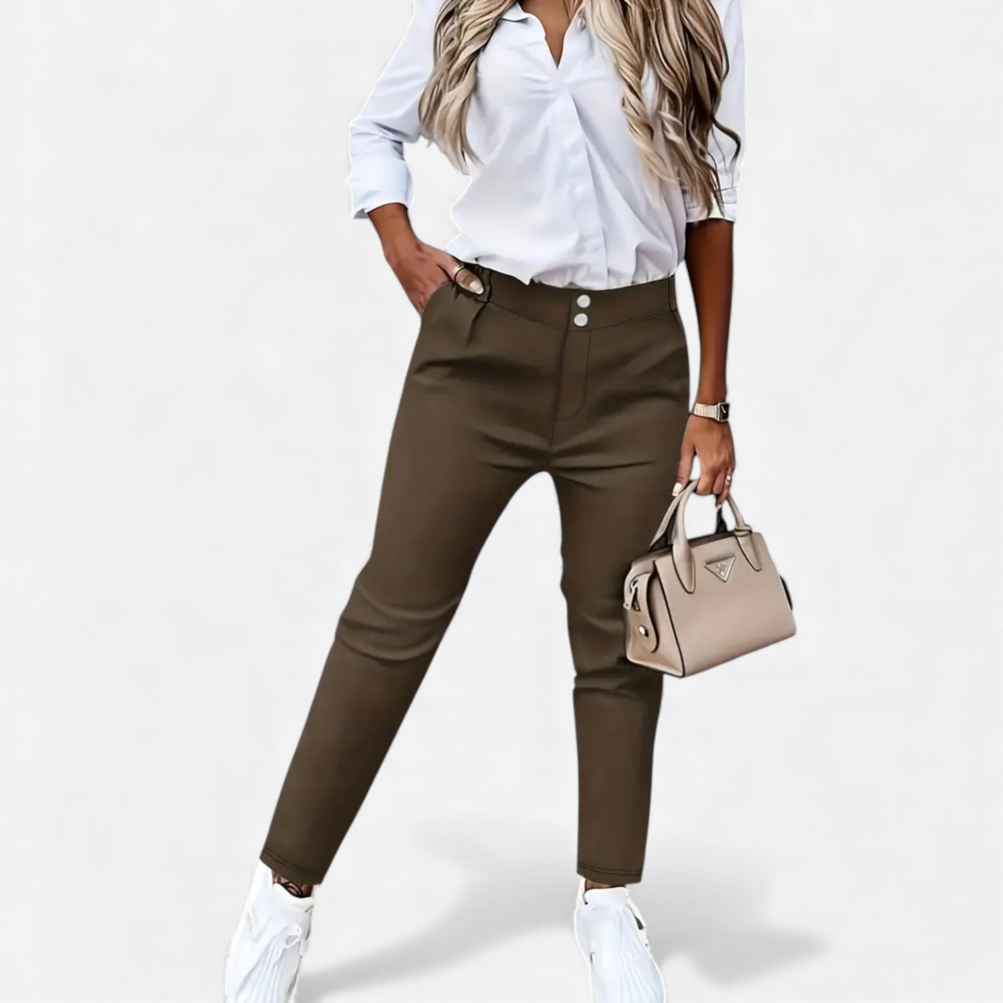 Eldemont | Women’s High-Waist Slim-Fit Trousers