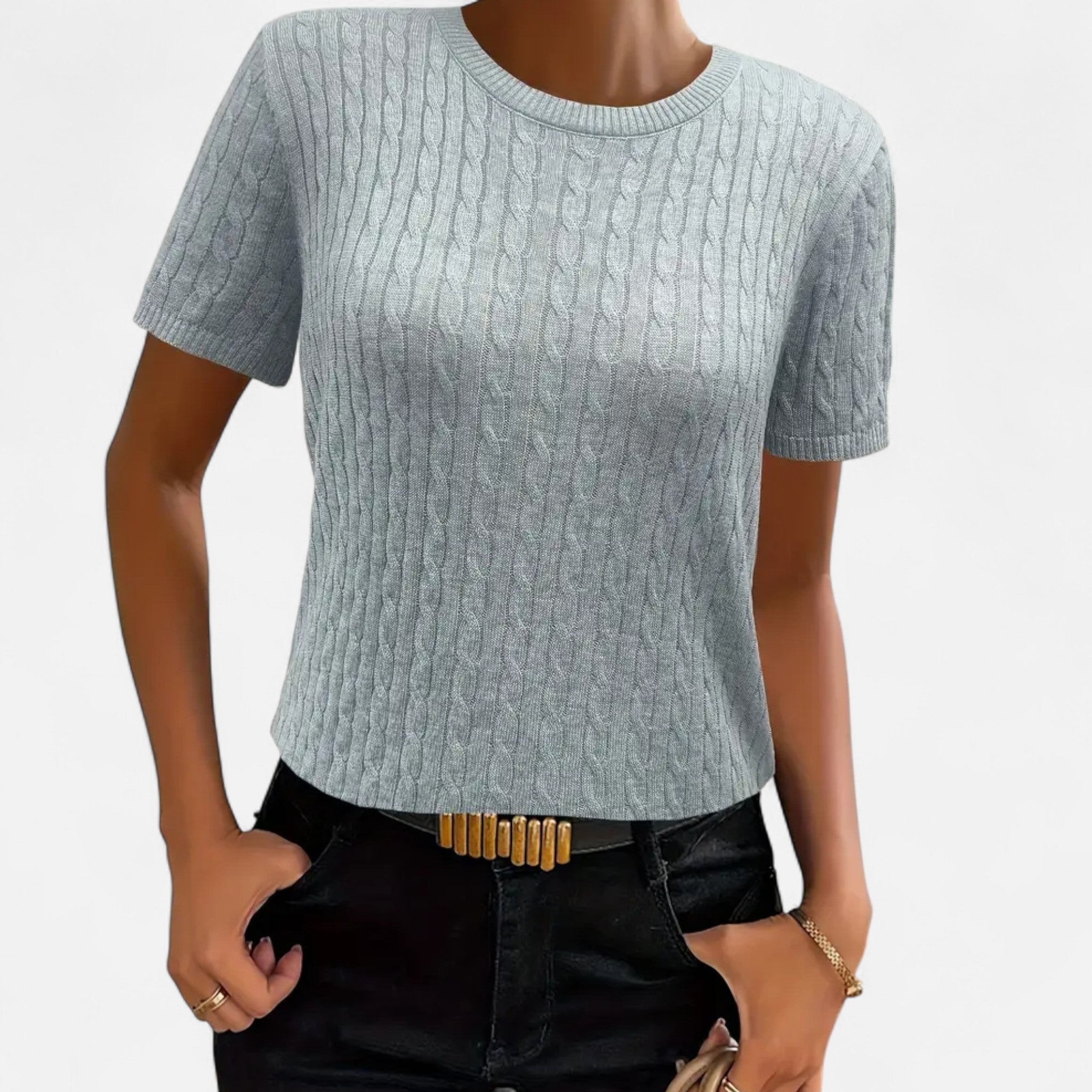 Eldemont | Women’s Ribbed Short Sleeve Jumper