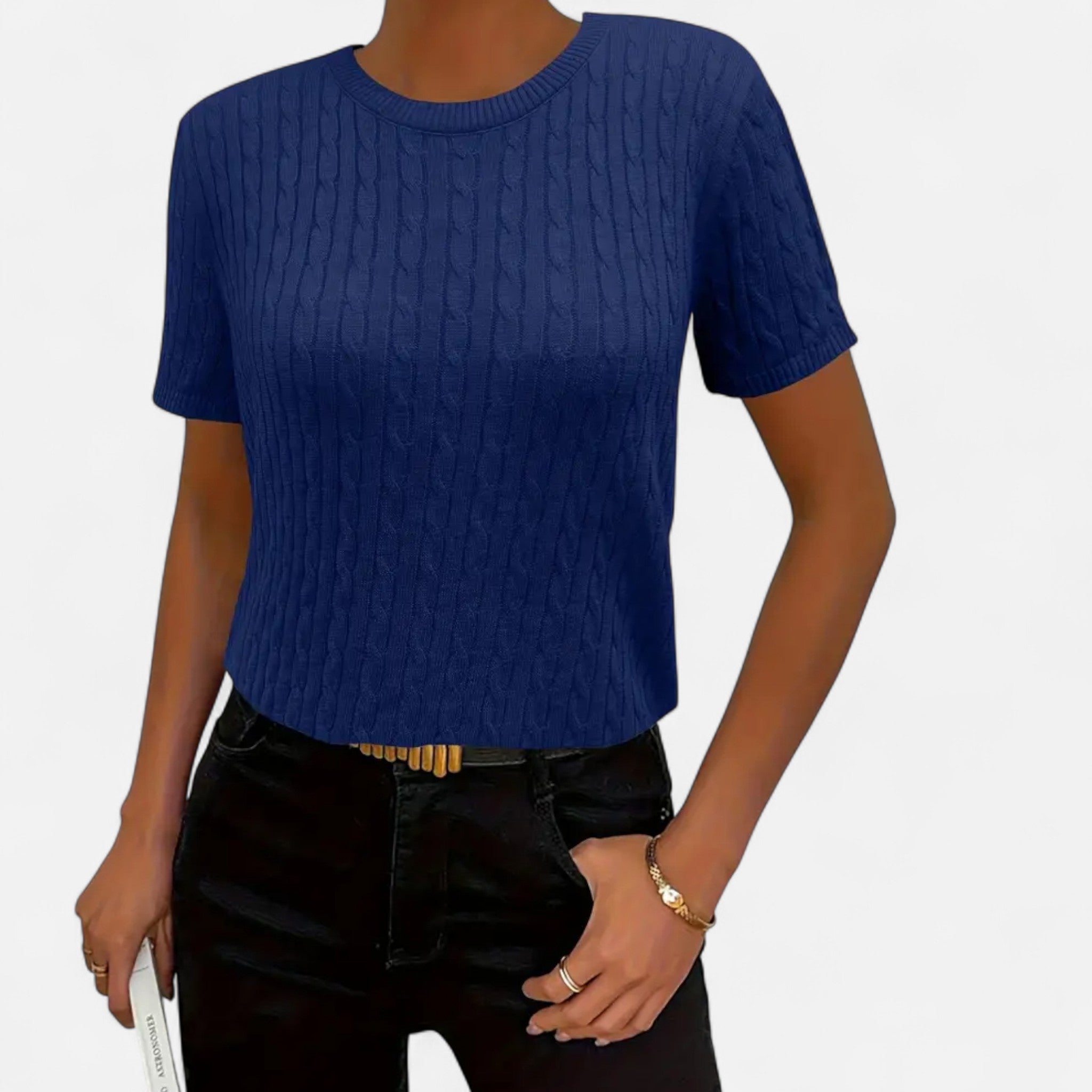 Eldemont | Women’s Ribbed Short Sleeve Jumper