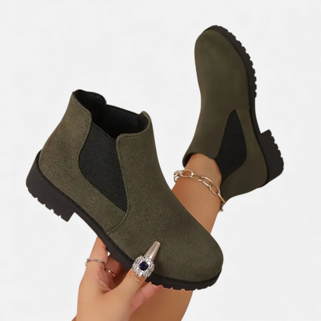 Eldemont | Women’s Elegant Elastic Strap Ankle Boots