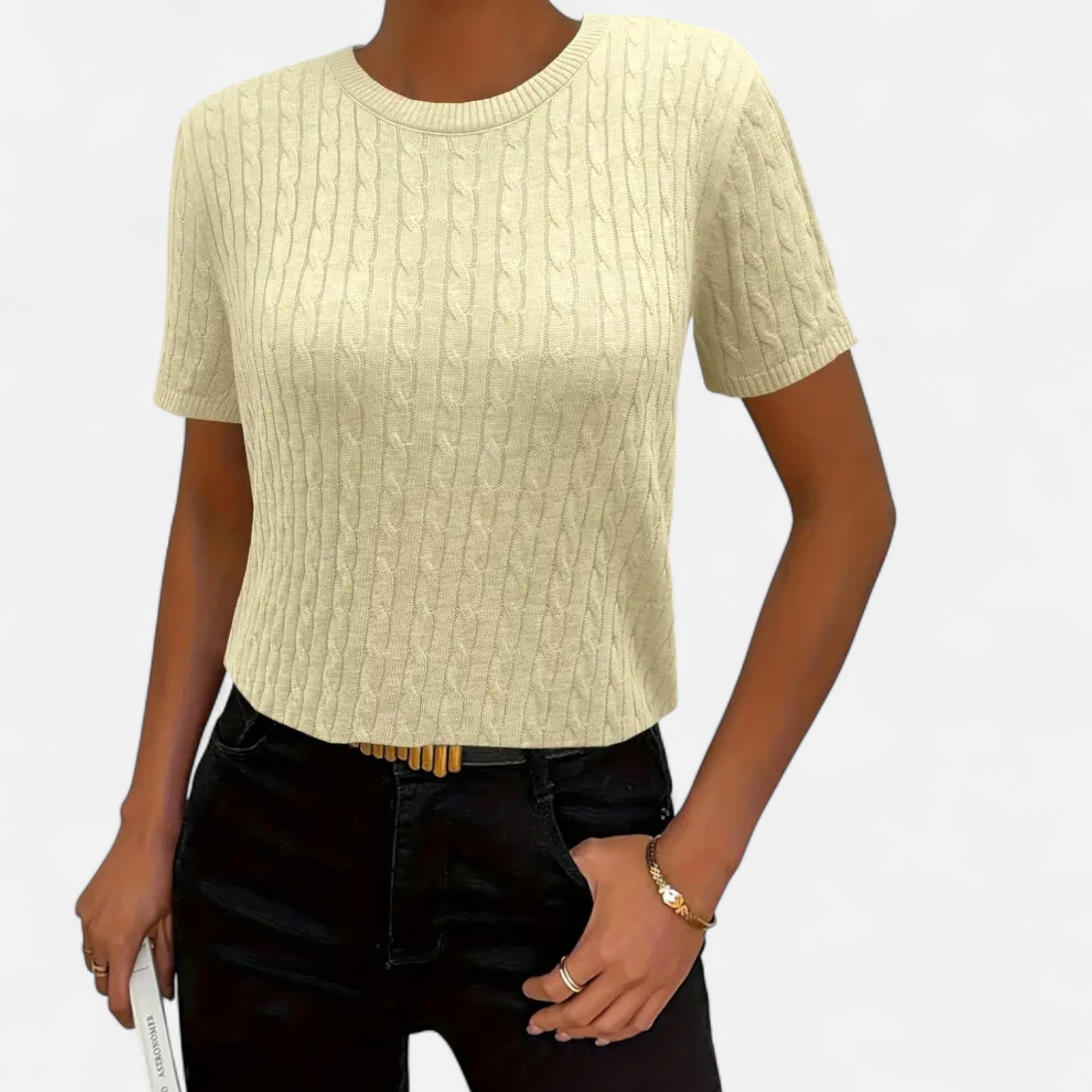 Eldemont | Women’s Ribbed Short Sleeve Jumper
