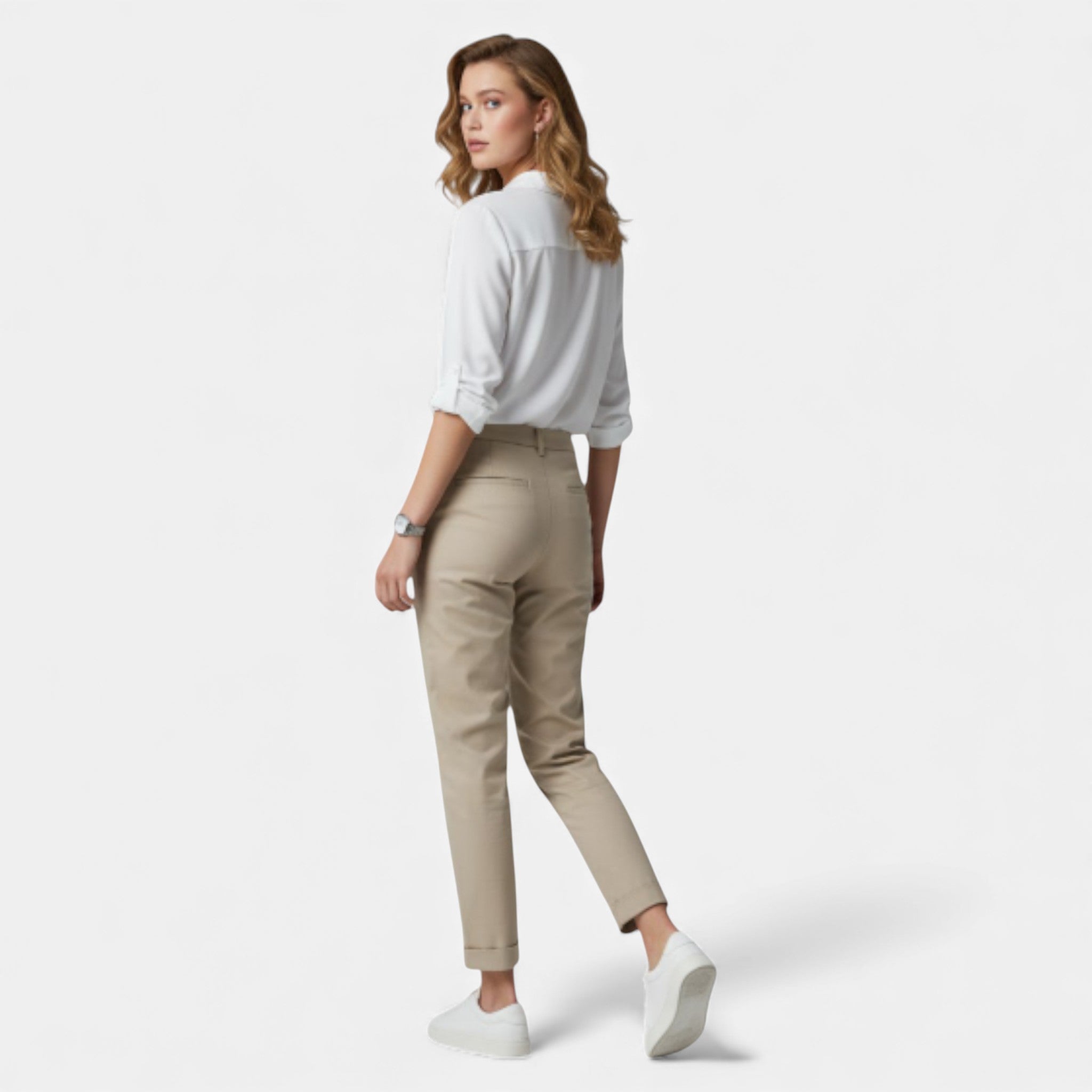Eldemont | Women’s High-Waist Slim-Fit Trousers