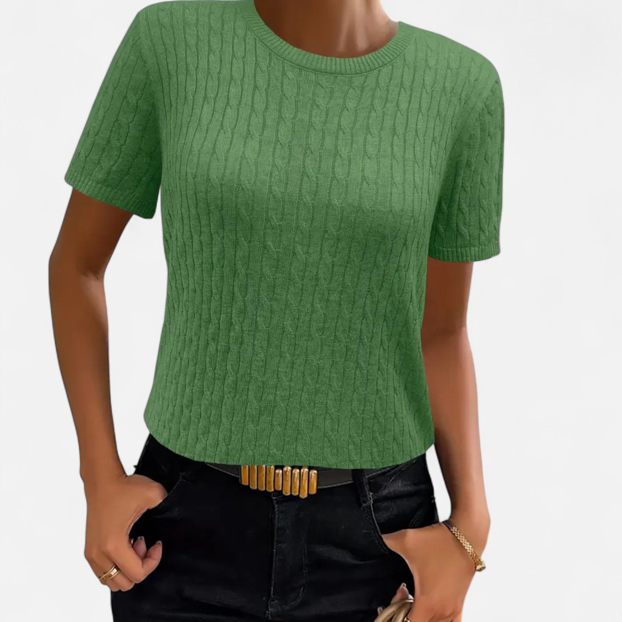 Eldemont | Women’s Ribbed Short Sleeve Jumper