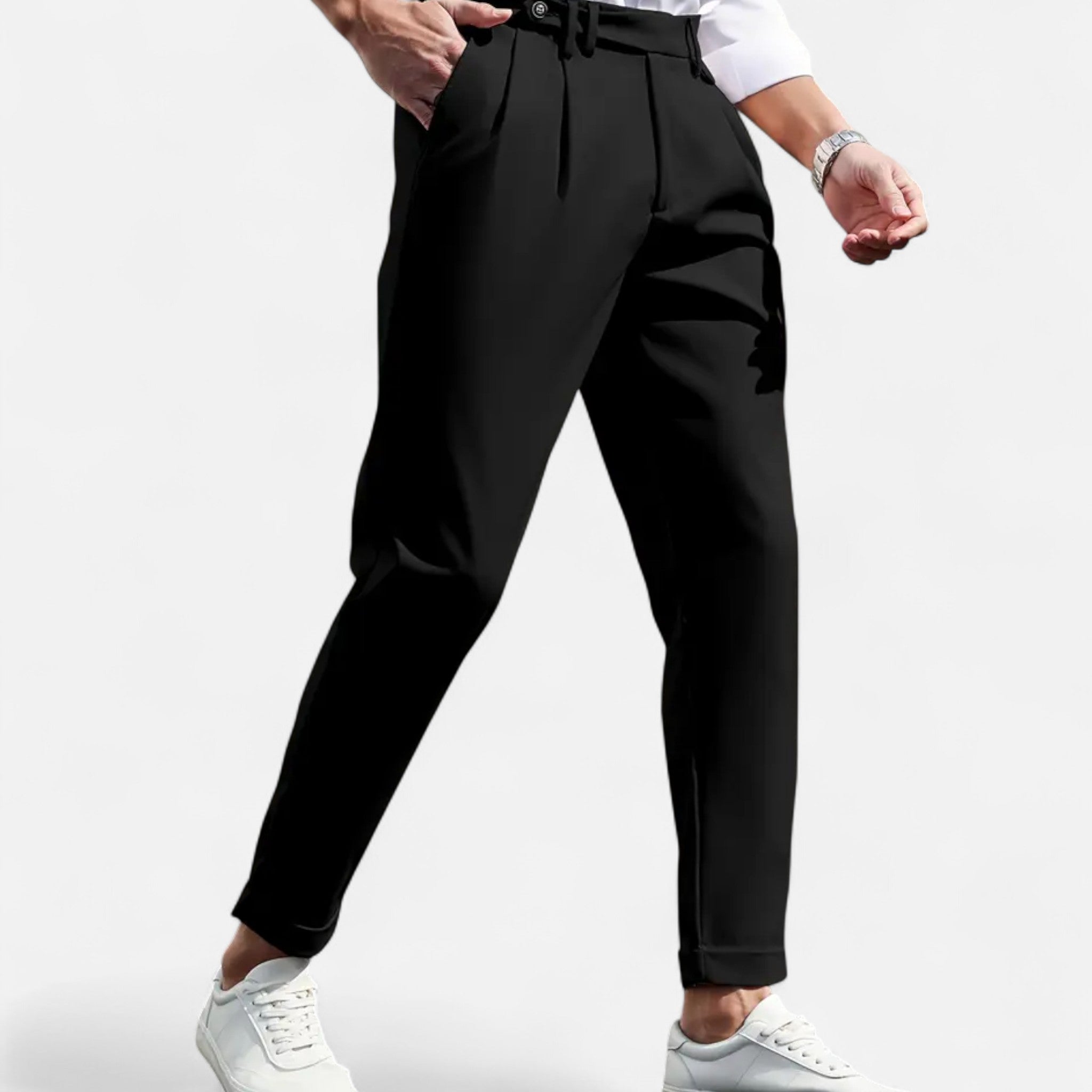 Asher Vale | Men’s Slim-Fit Stretch Trousers