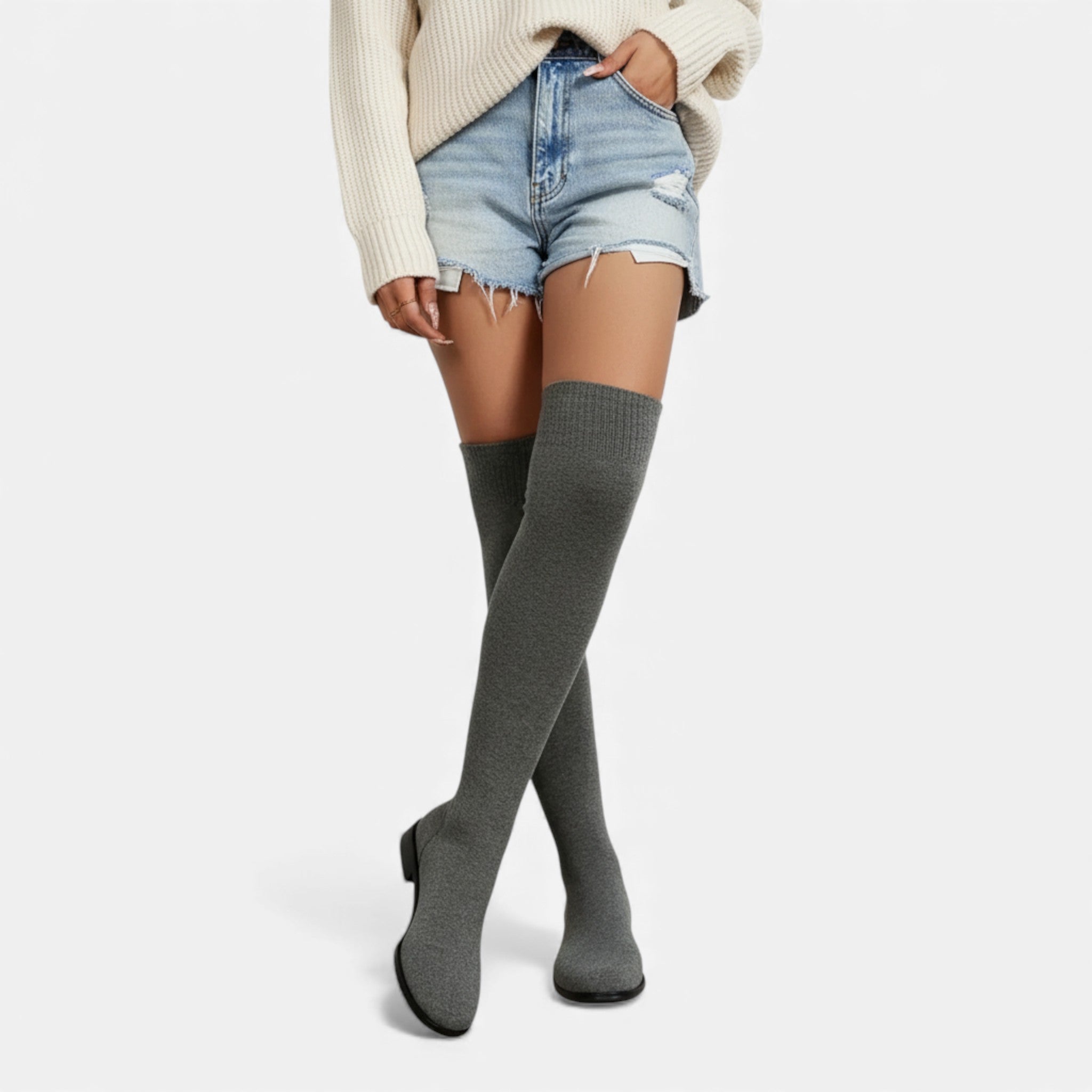 Eldemont | Women’s Elegant Knee-High Stretch Boots