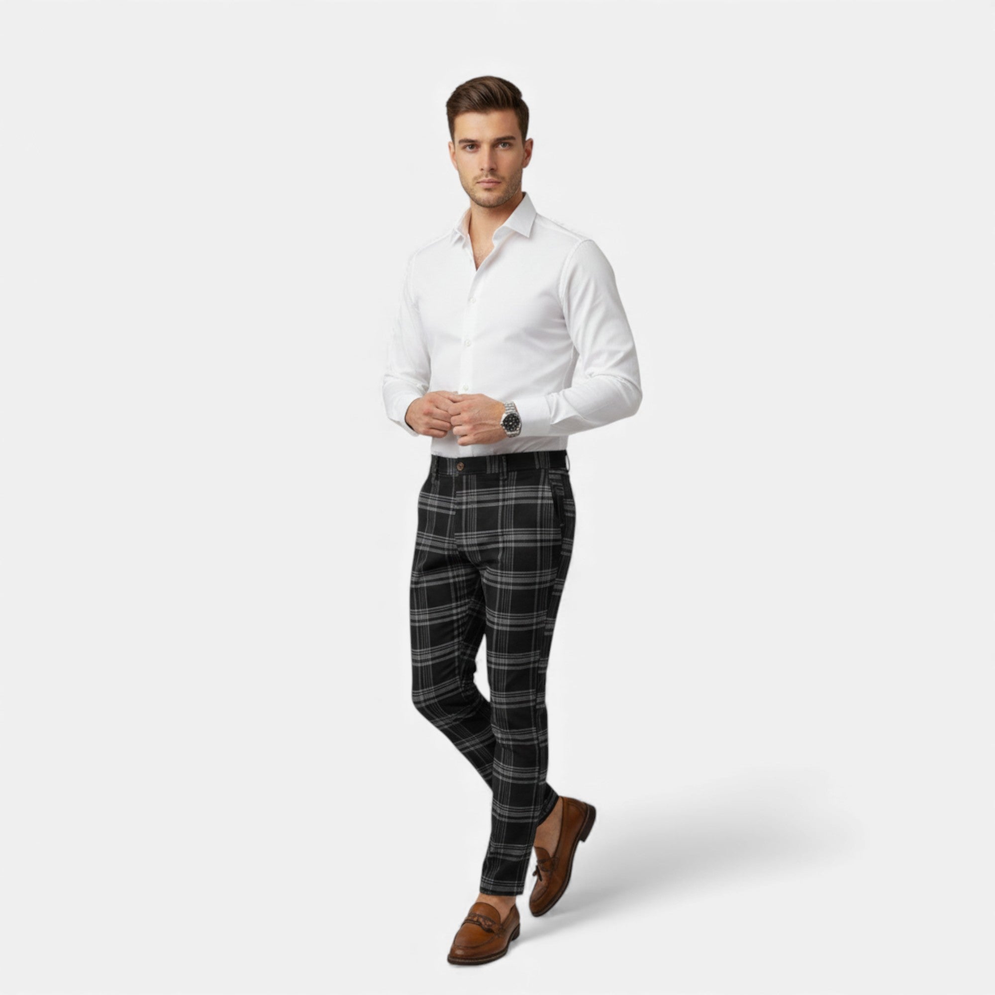 Eldemont | Men’s Heritage Plaid Trousers – Tailored Fit
