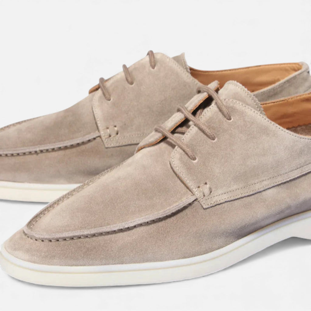 Eldemont | Men’s Lace-Up Oxfords in Textured Leather-Look