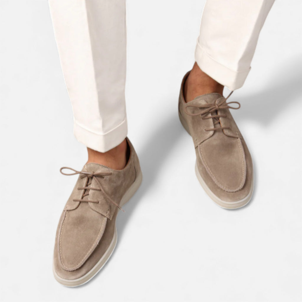 Eldemont | Men’s Lace-Up Oxfords in Textured Leather-Look