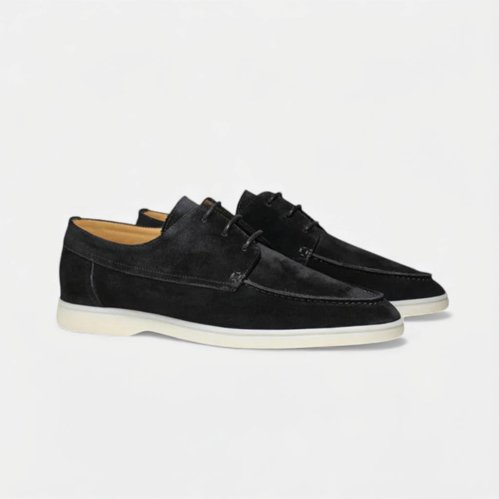 Eldemont | Men’s Lace-Up Oxfords in Textured Leather-Look