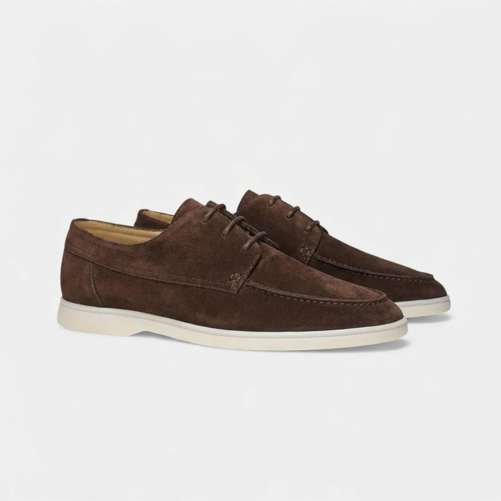 Eldemont | Men’s Lace-Up Oxfords in Textured Leather-Look