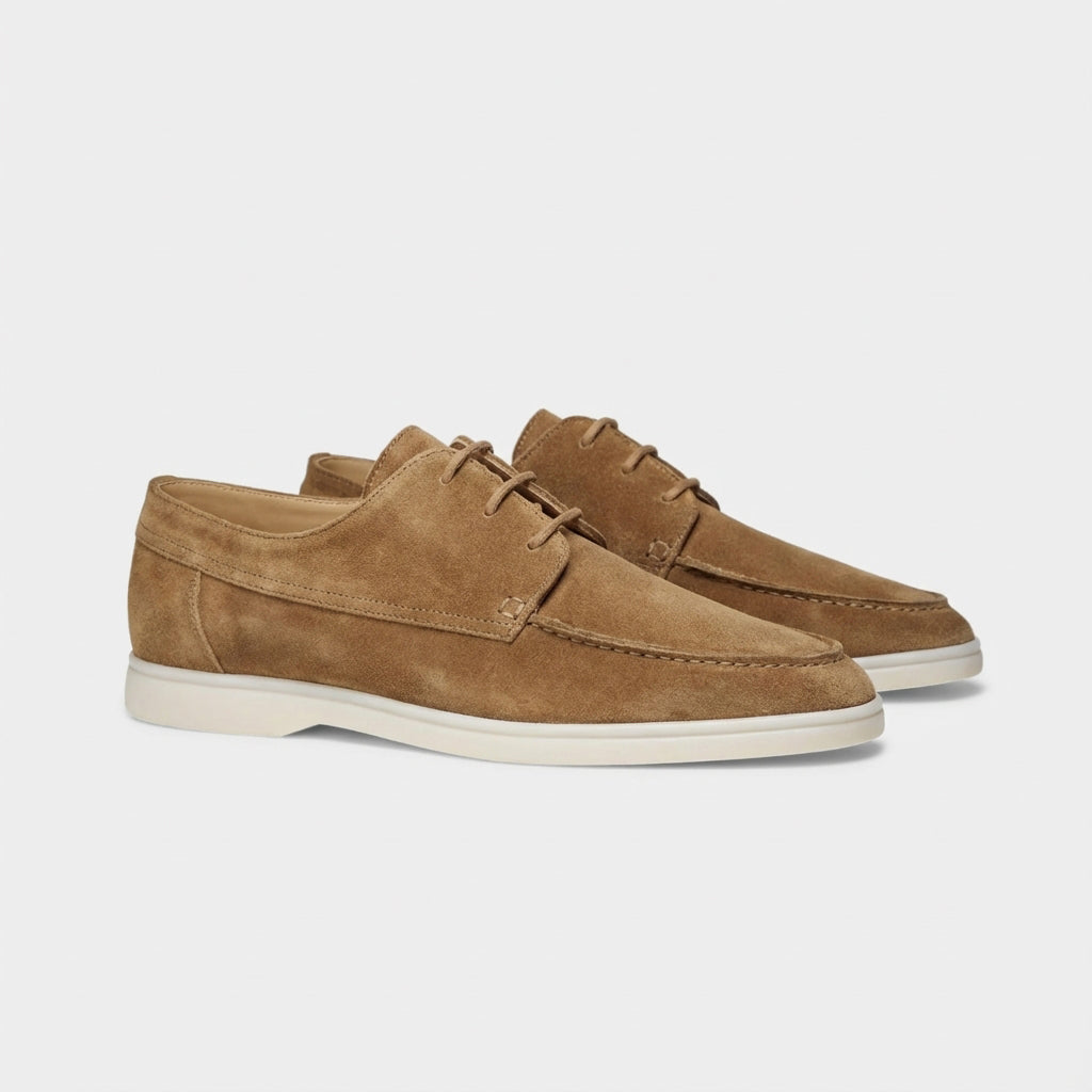 Eldemont | Men’s Lace-Up Oxfords in Textured Leather-Look