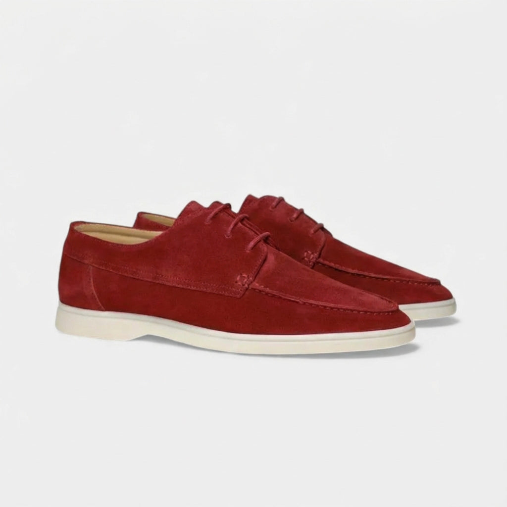 Eldemont | Men’s Lace-Up Oxfords in Textured Leather-Look