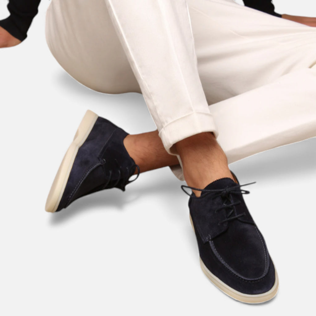 Eldemont | Men’s Lace-Up Oxfords in Textured Leather-Look