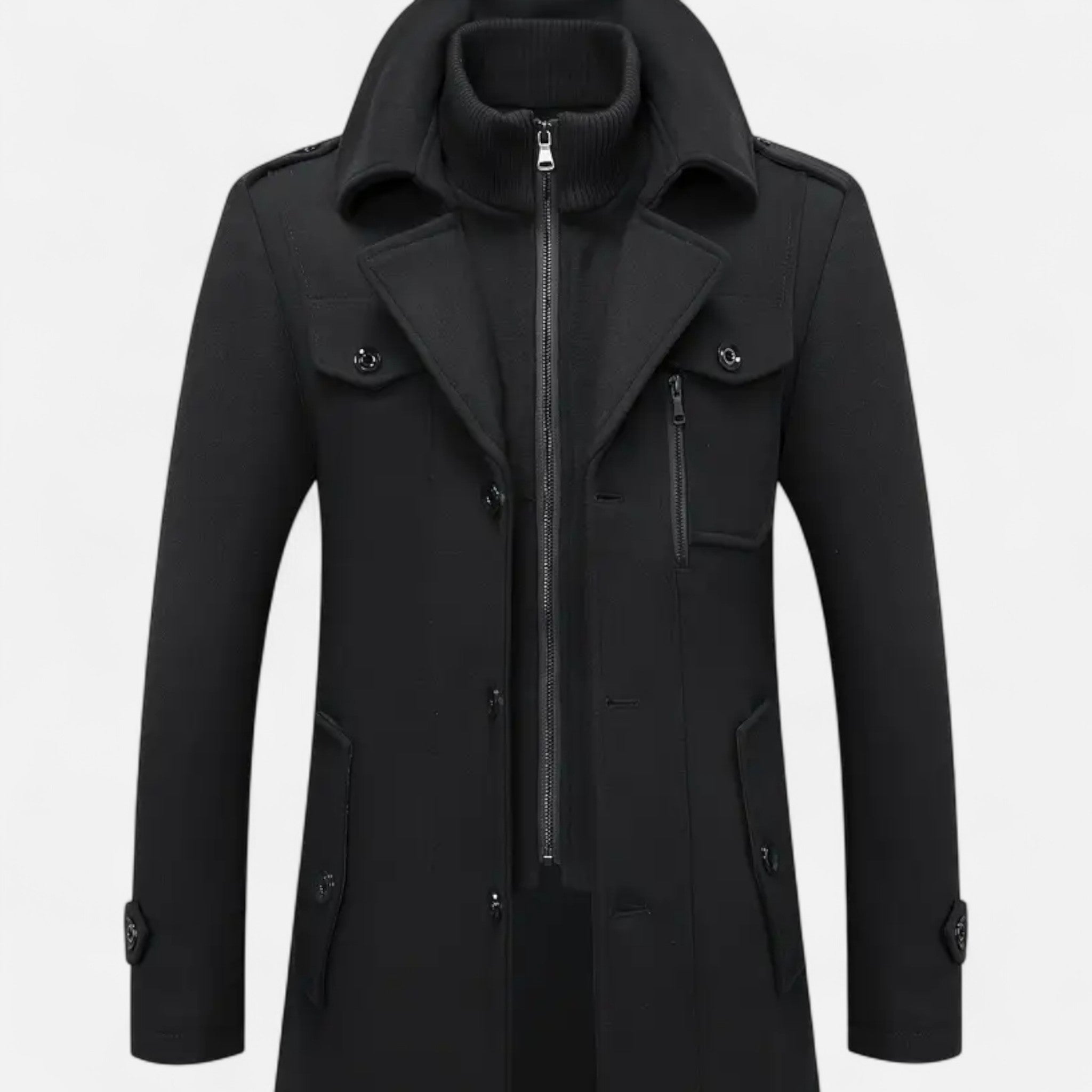 Eldemont | Men’s Slim Fit Textured Coat