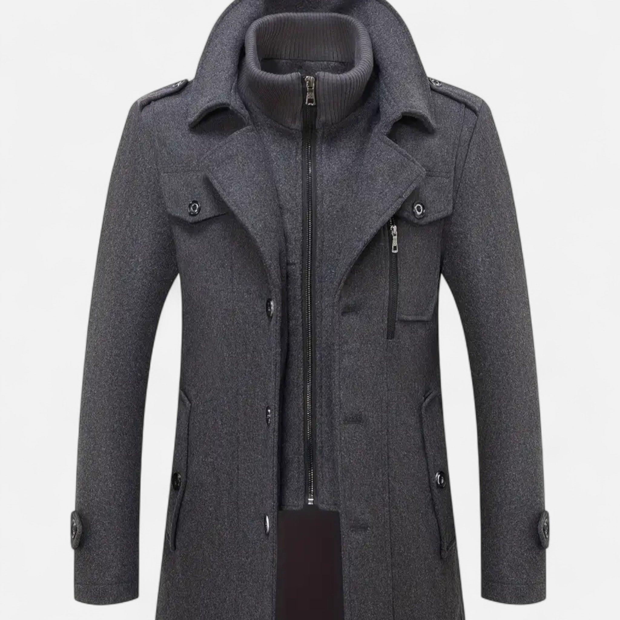 Eldemont | Men’s Slim Fit Textured Coat