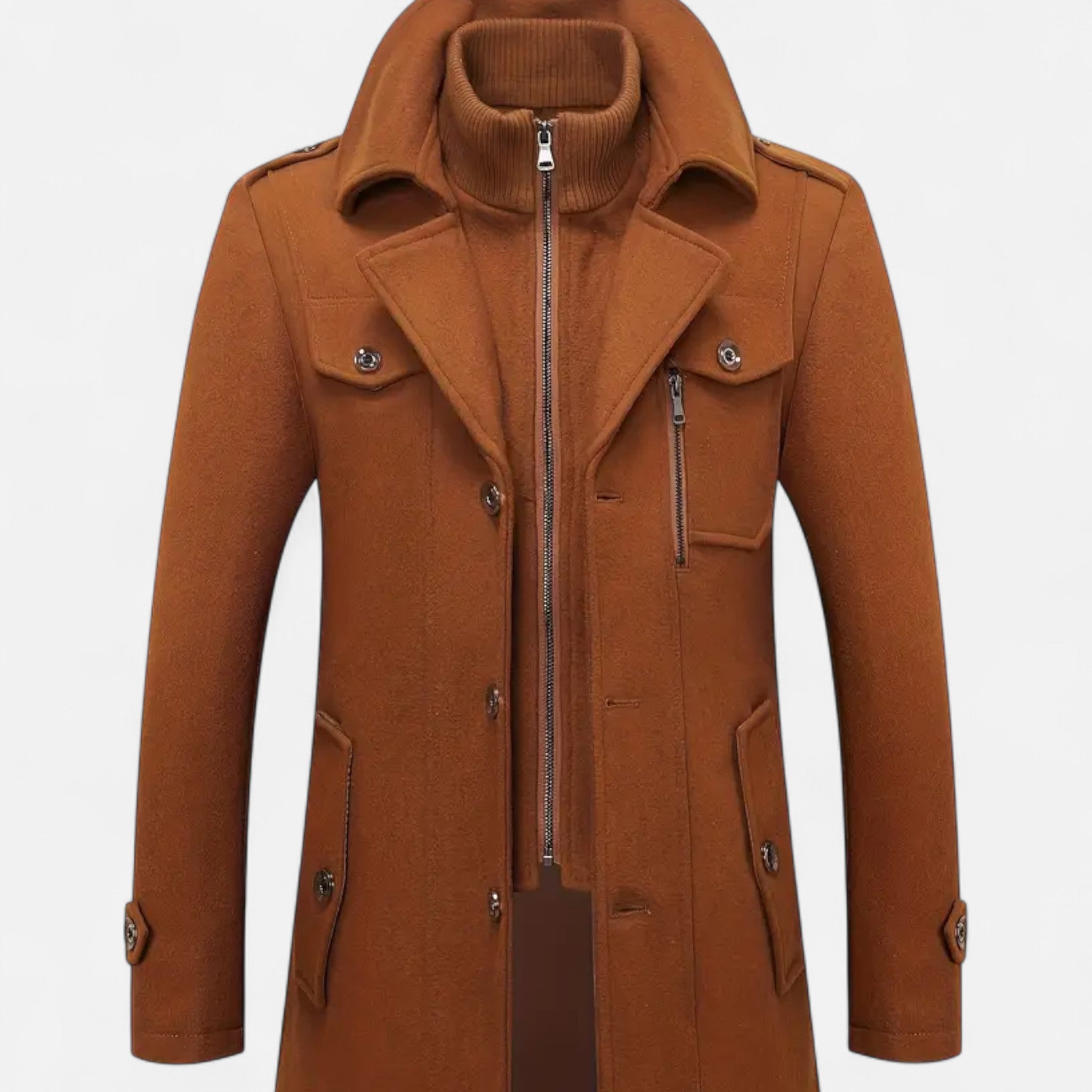Eldemont | Men’s Slim Fit Textured Coat