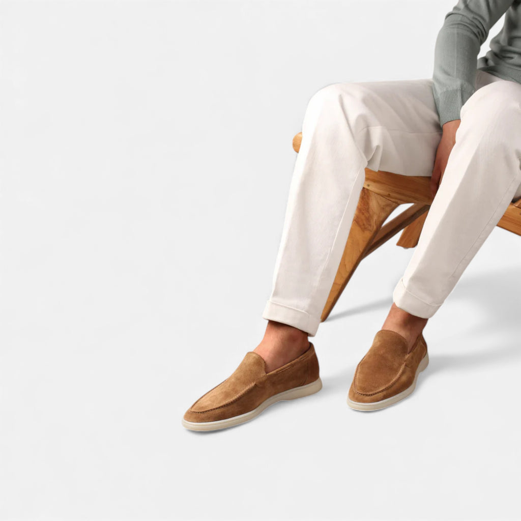 Eldemont | Men’s Suede Yacht Loafers — Riviera Heritage
