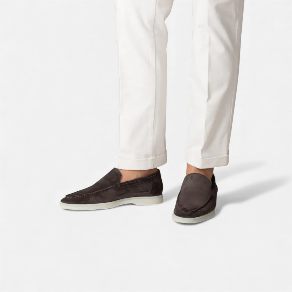 Eldemont | Men’s Suede Yacht Loafers — Riviera Heritage