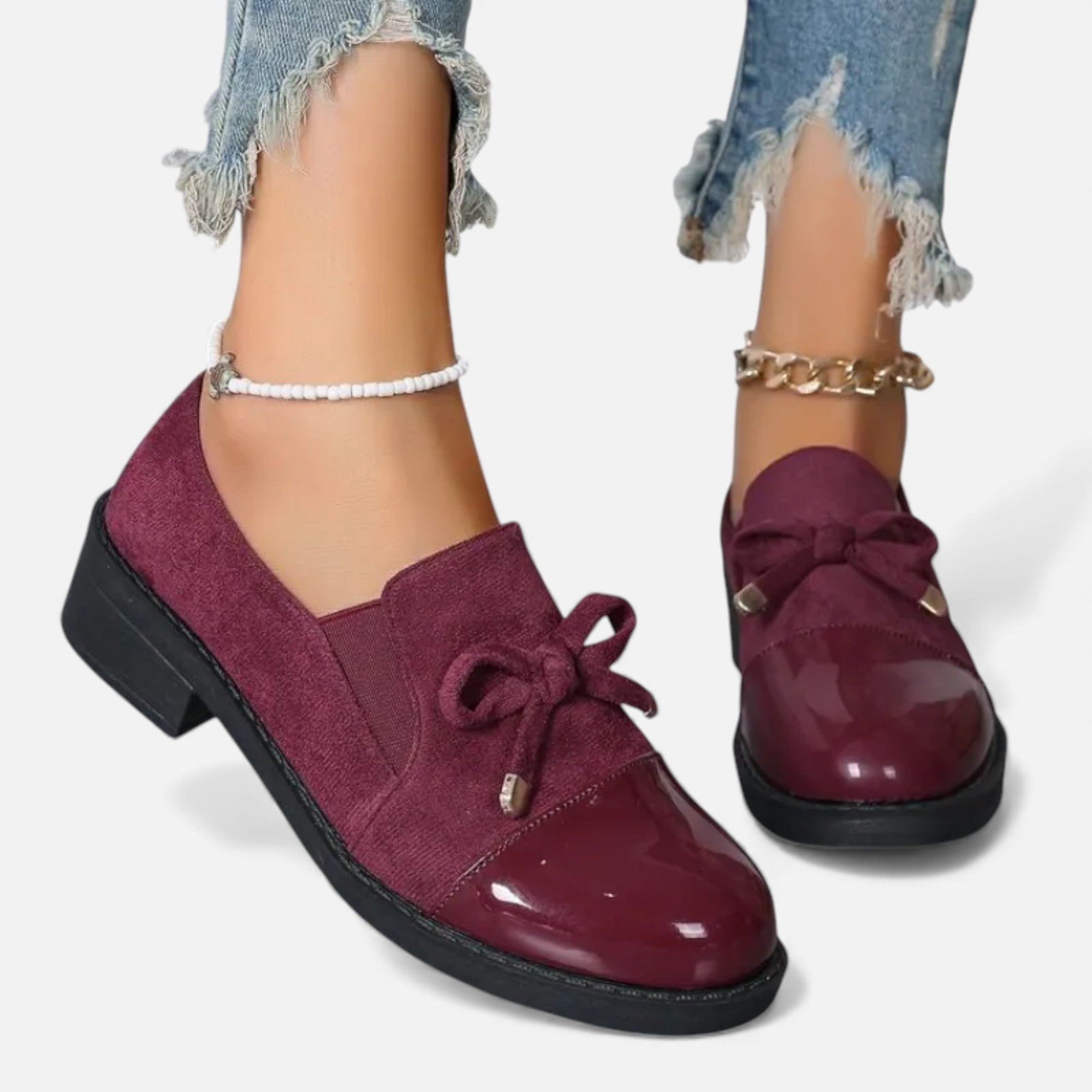 Eldemont | Women’s Bow Slip-On Loafers