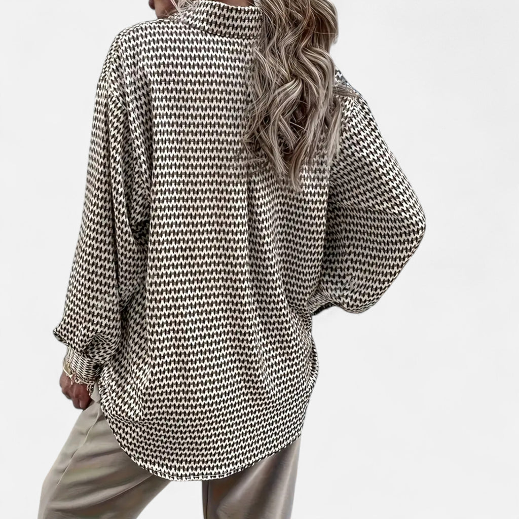 Eldemont | Women’s Geometric Longsleeve Blouse