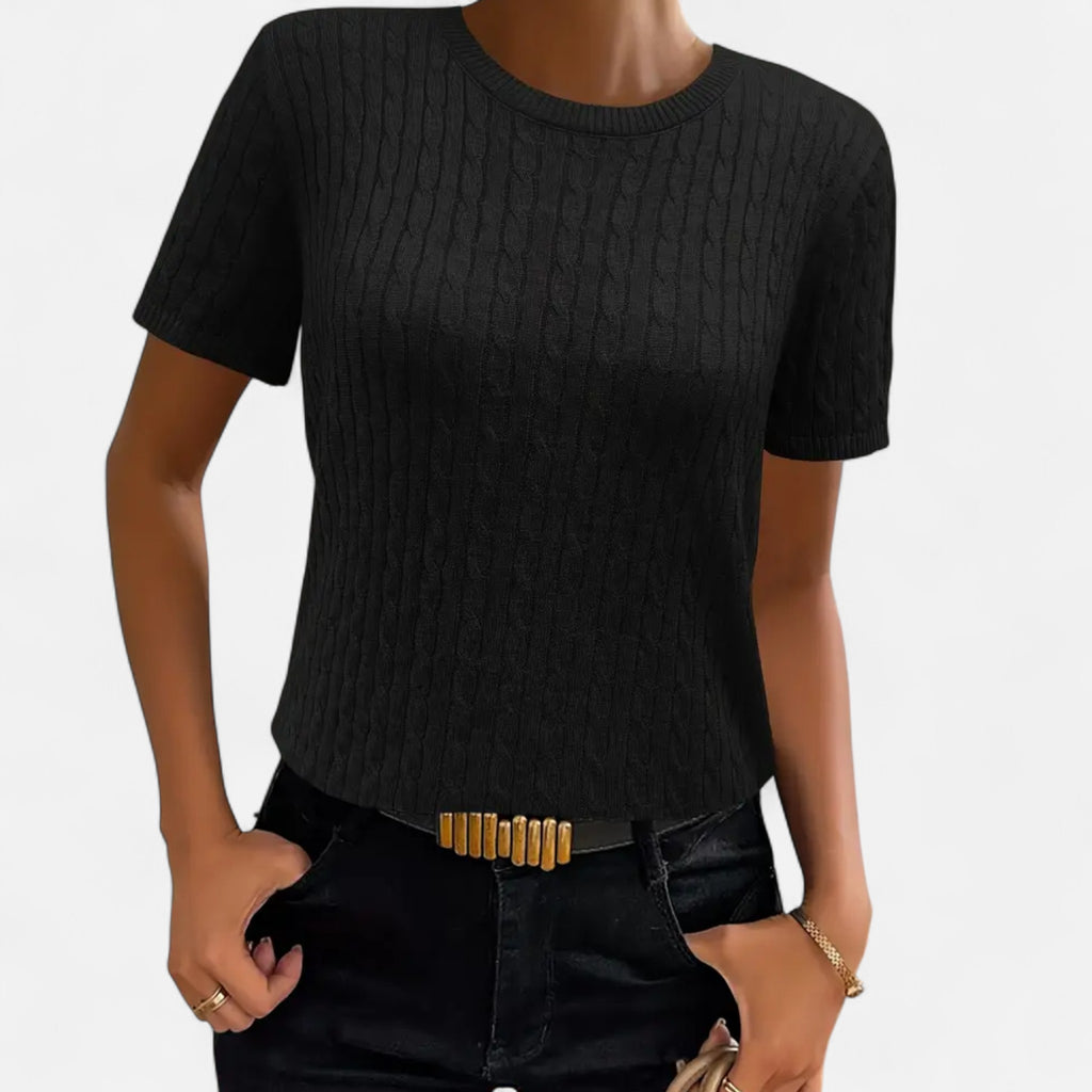 Eldemont | Women’s Ribbed Short Sleeve Jumper