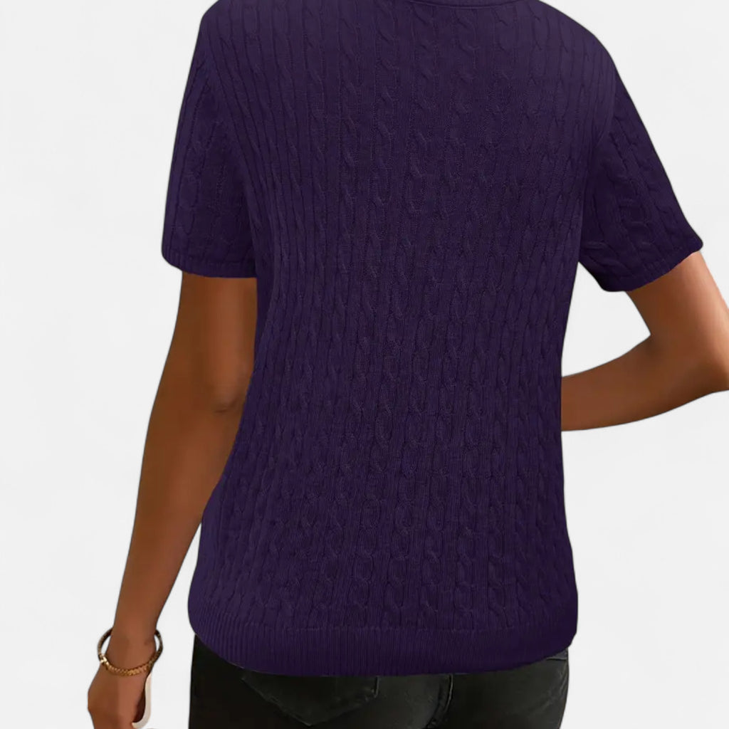 Eldemont | Women’s Ribbed Short Sleeve Jumper