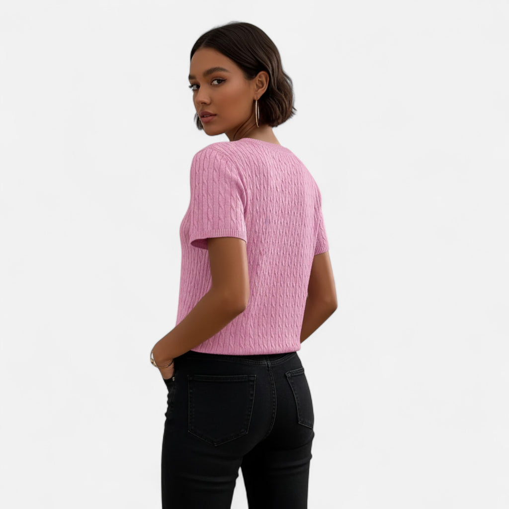 Eldemont | Women’s Ribbed Short Sleeve Jumper