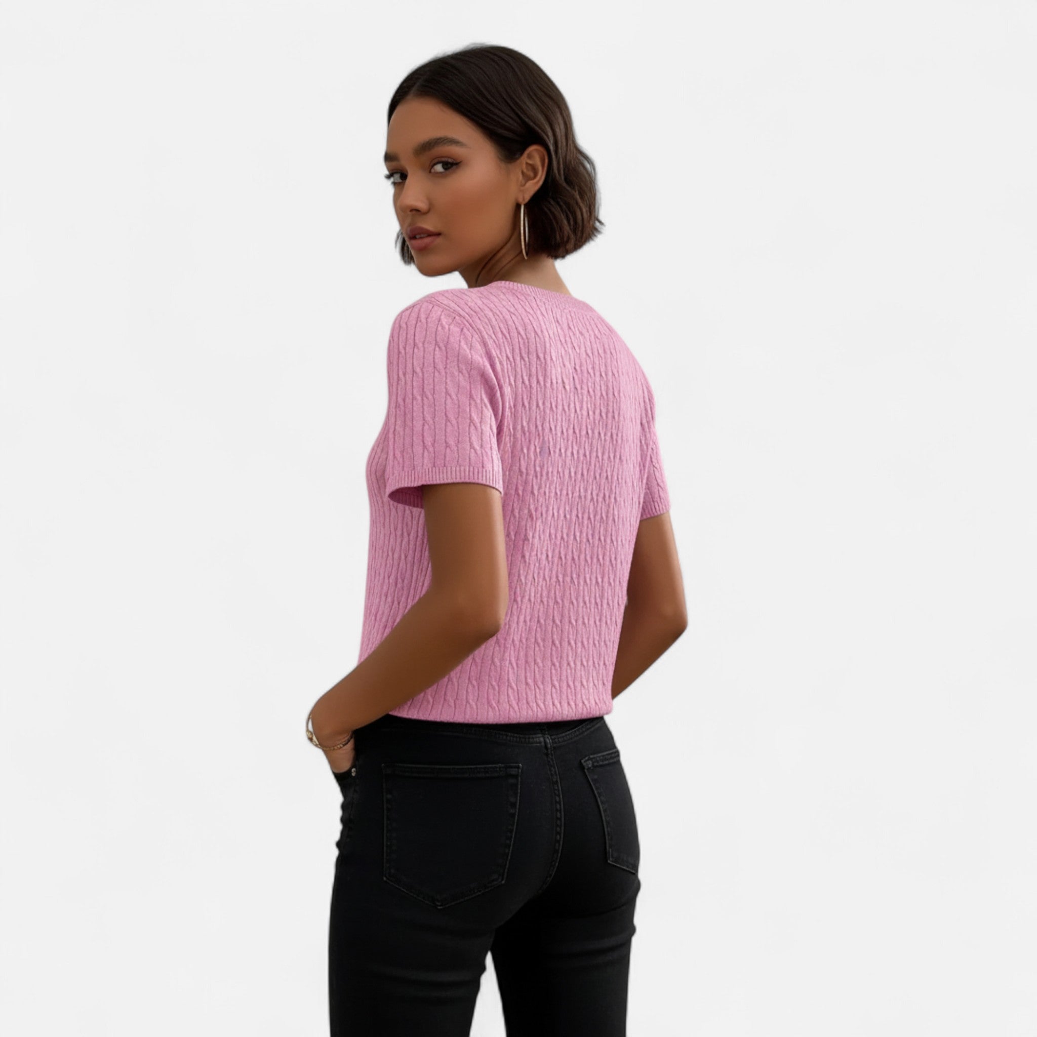 Eldemont | Women’s Ribbed Short Sleeve Jumper