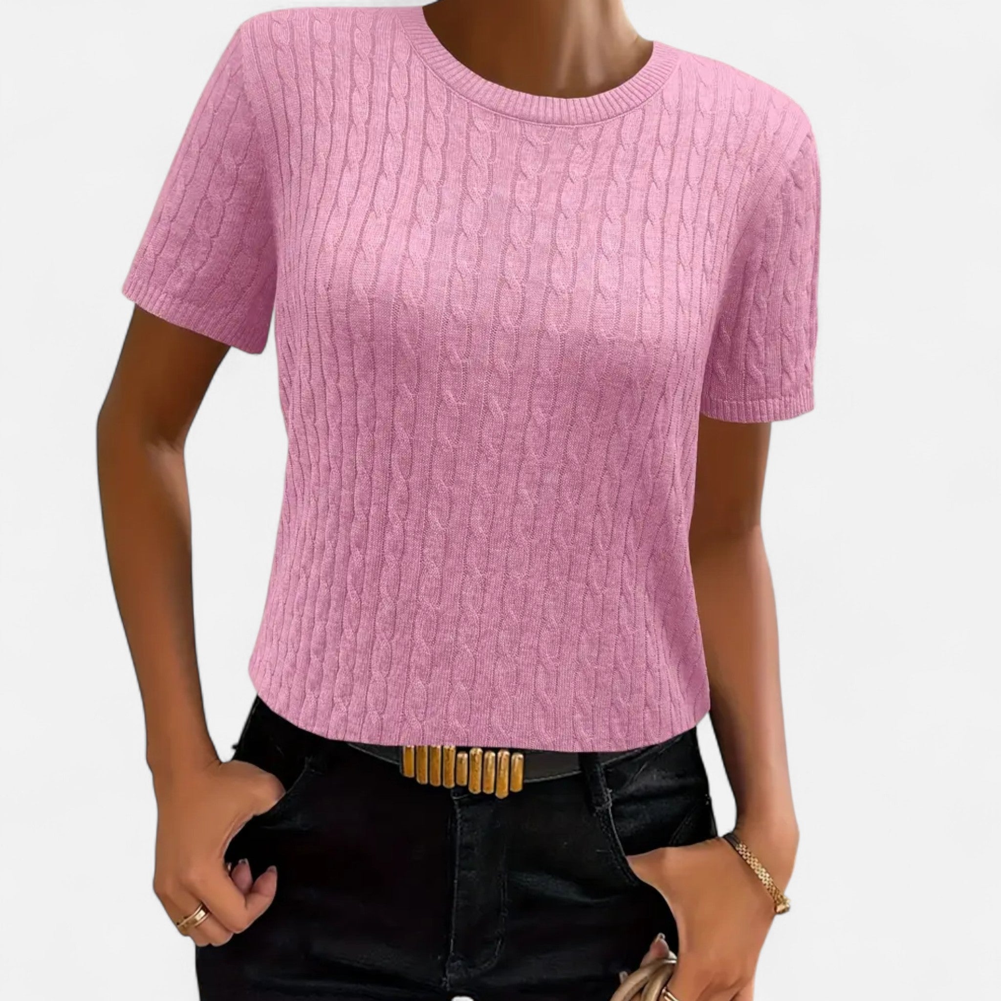 Eldemont | Women’s Ribbed Short Sleeve Jumper