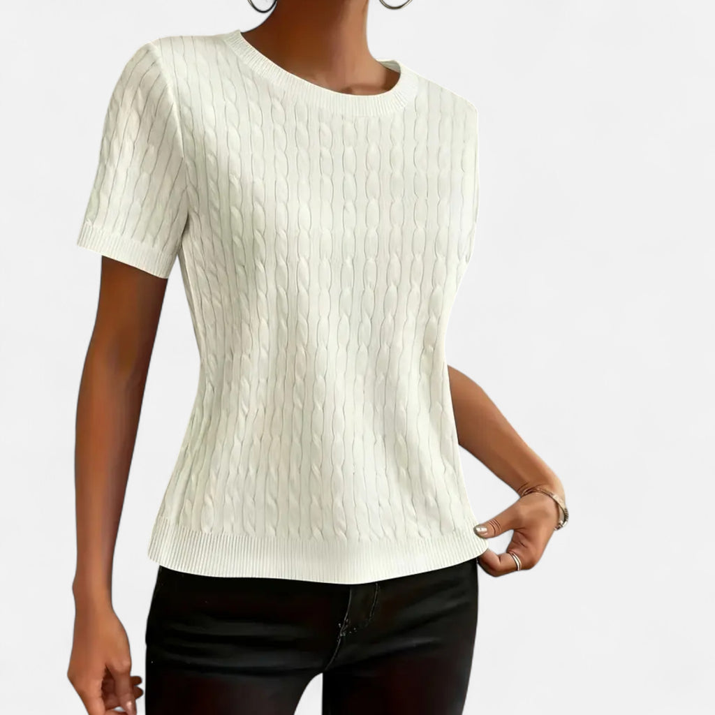 Eldemont | Women’s Ribbed Short Sleeve Jumper