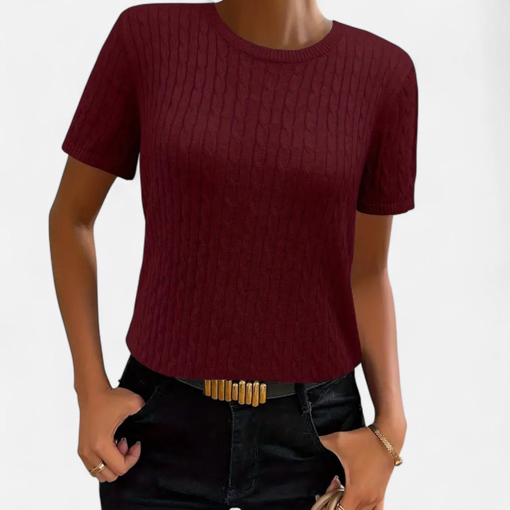 Eldemont | Women’s Ribbed Short Sleeve Jumper