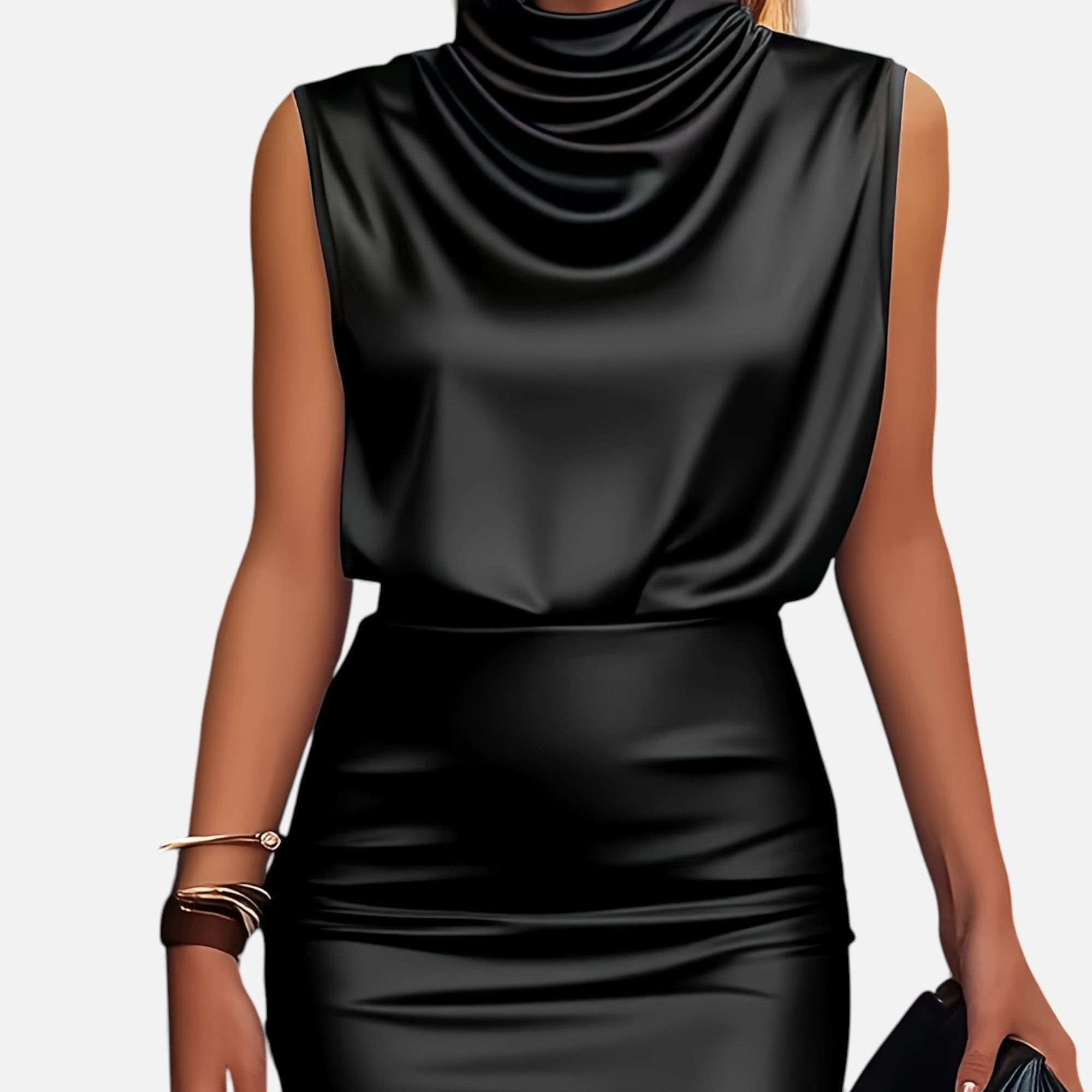 Eldemont | Women’s Satin Collar Set in Refined Elegance