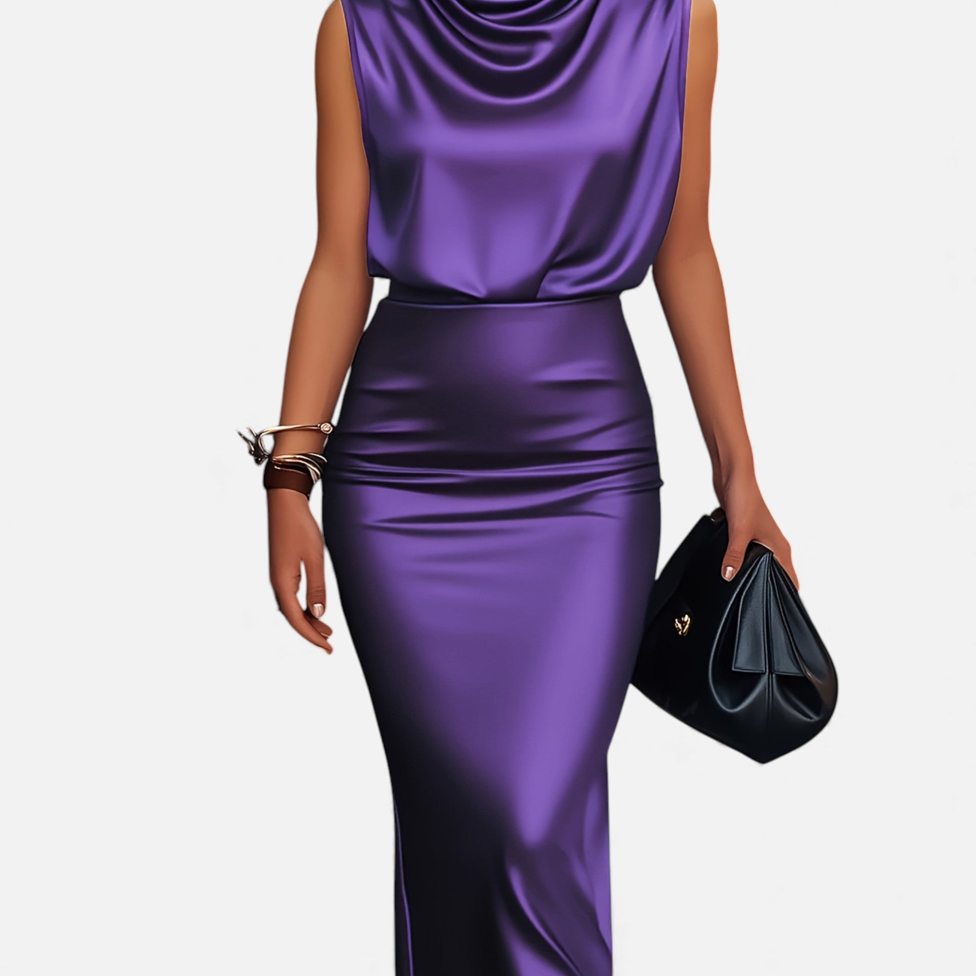 Eldemont | Women’s Satin Collar Set in Refined Elegance