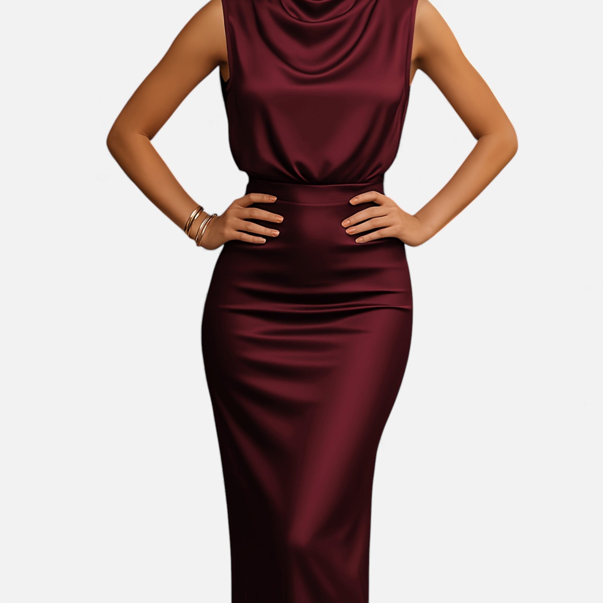 Eldemont | Women’s Satin Collar Set in Refined Elegance
