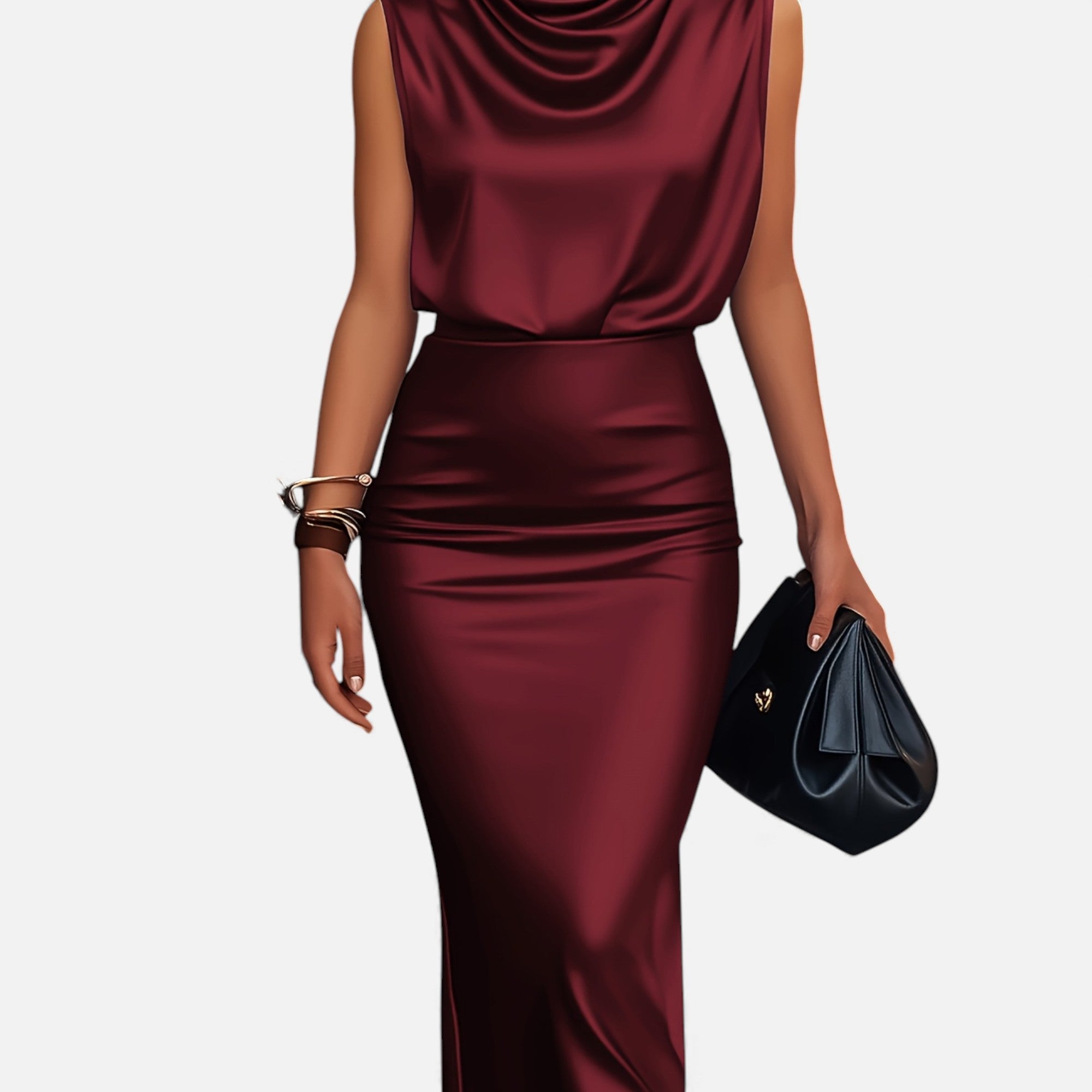Eldemont | Women’s Satin Collar Set in Refined Elegance