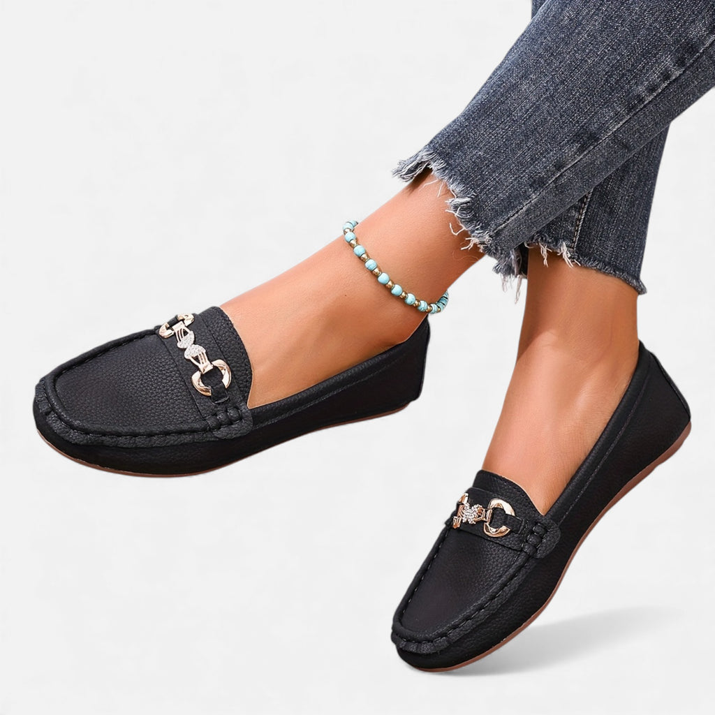 Eldemont | Women’s Strapped Butterfly Diamond Loafers