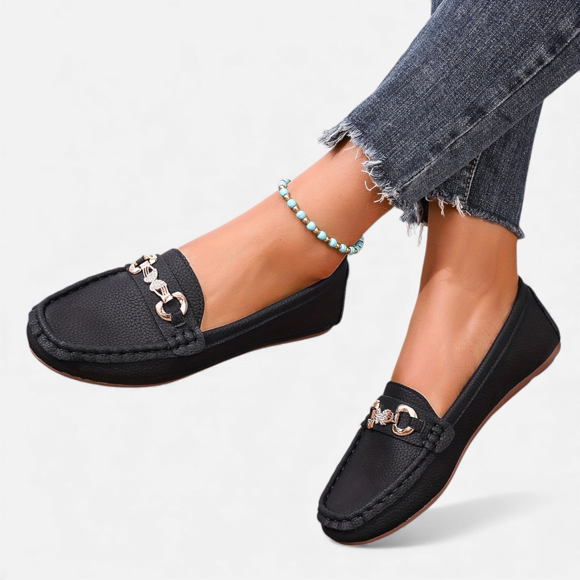 Eldemont | Women’s Strapped Butterfly Diamond Loafers