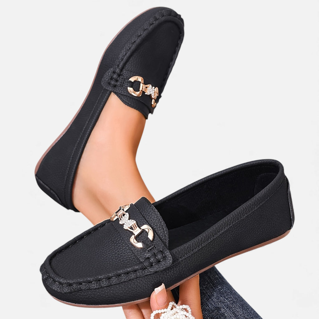 Eldemont | Women’s Strapped Butterfly Diamond Loafers