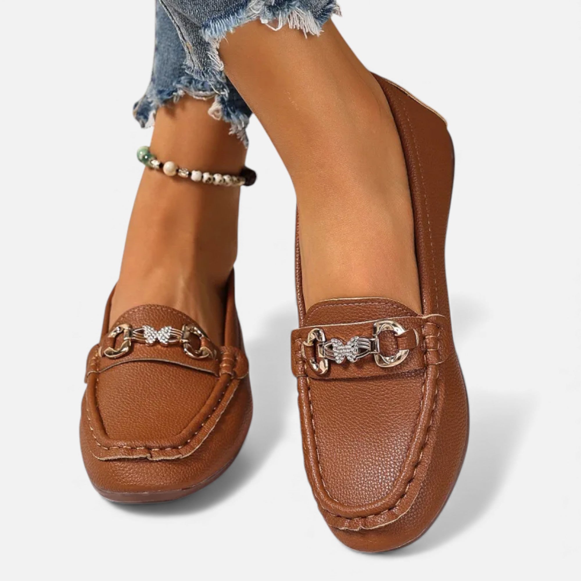 Eldemont | Women’s Strapped Butterfly Diamond Loafers